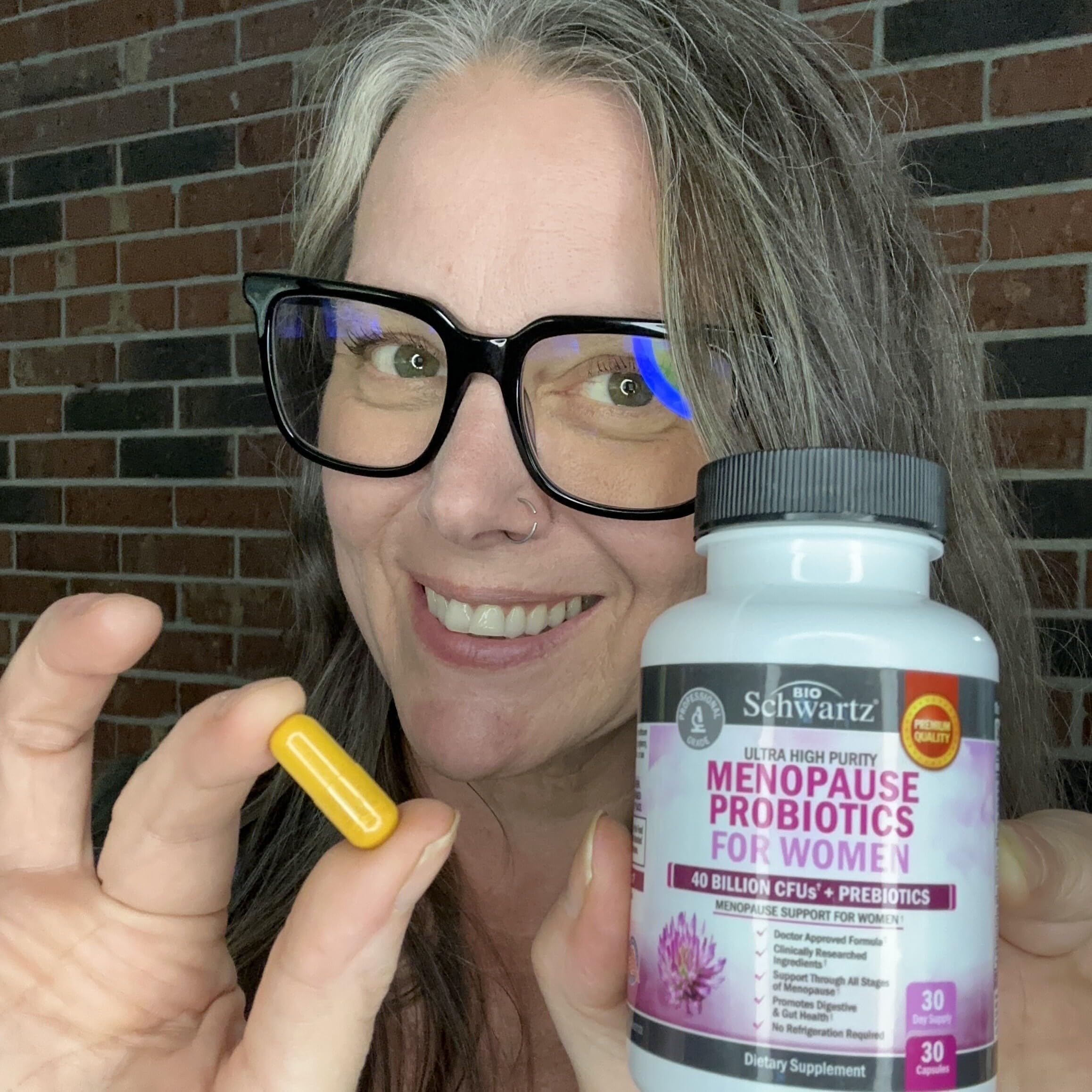 Menopause Supplements for Women - 40 Billion CFU Menopause Probiotics for Women - Support for Hot Flashes Night Sweats Mood Swings and Balance - Non-GMO, 30 Easy-Swallow Capsules, 30 Servings BioSchwartz uk supplements