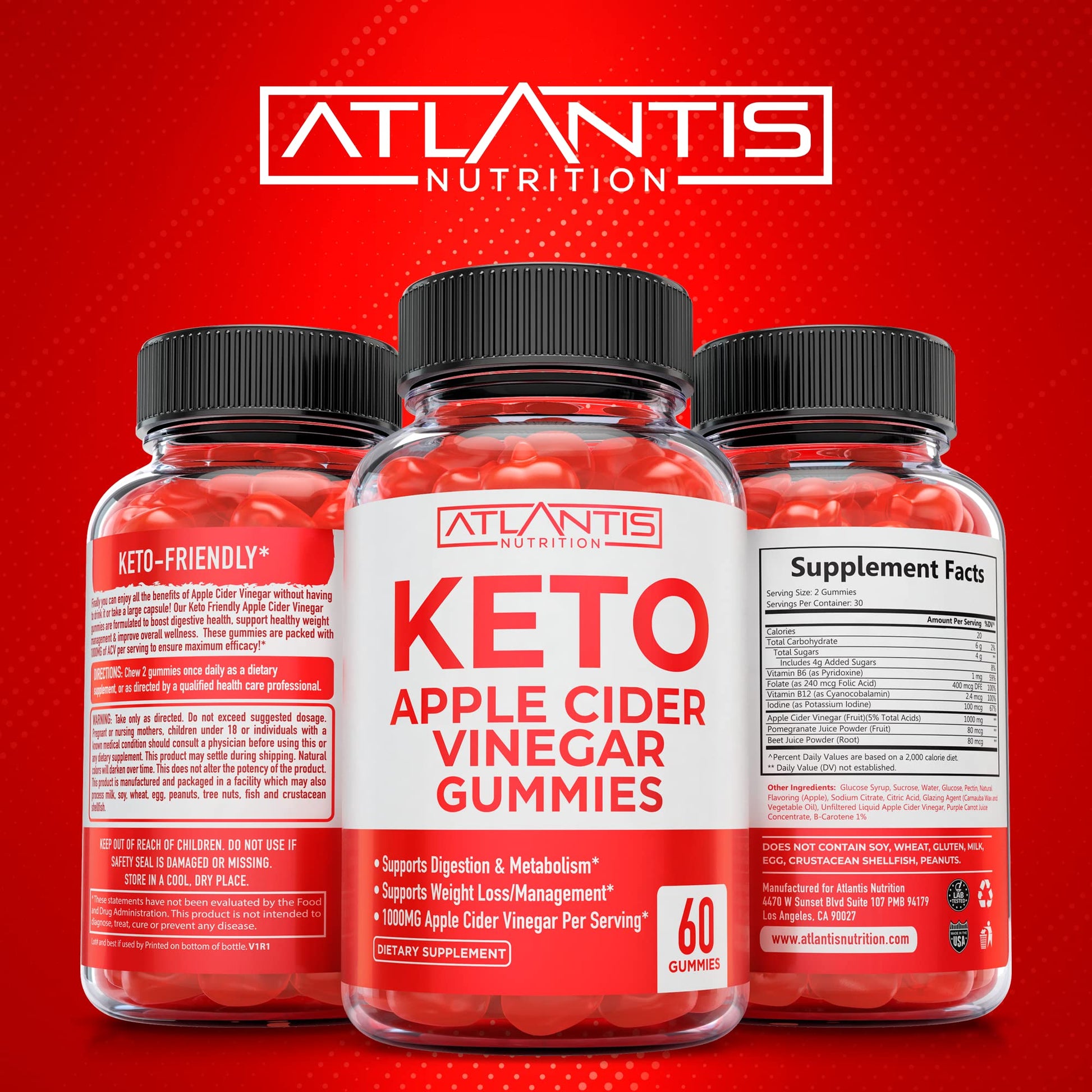 Keto ACV Gummies for Weight Loss - Apple Cider Vinegar Keto ACV Gummies Formulated Atlantis Nutrition uk supplements