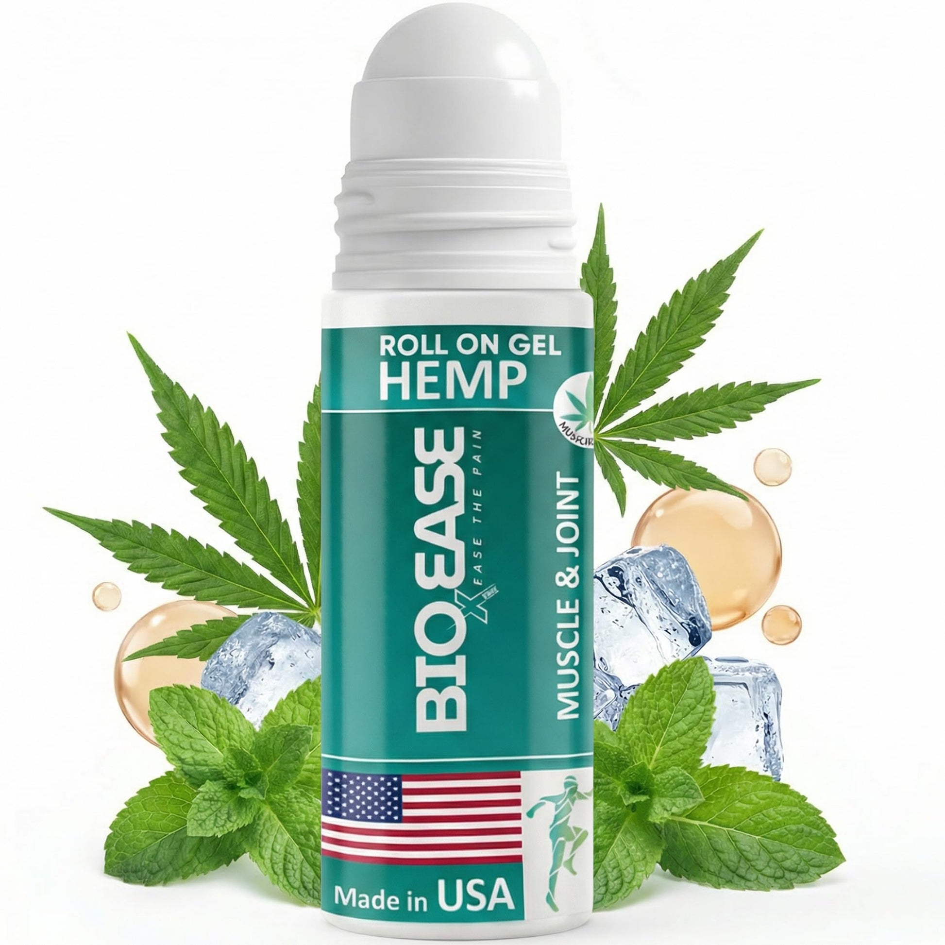 BioXPressEase Fast-Acting Hemp Pain Relief Roll On - Highly Effective, Cool & Topical Pain Relief Extra Strength for Muscle, Joint, & Back – Easy Roll On Maximum Strength - Made in USA BIOXPRESSEASE uk supplements