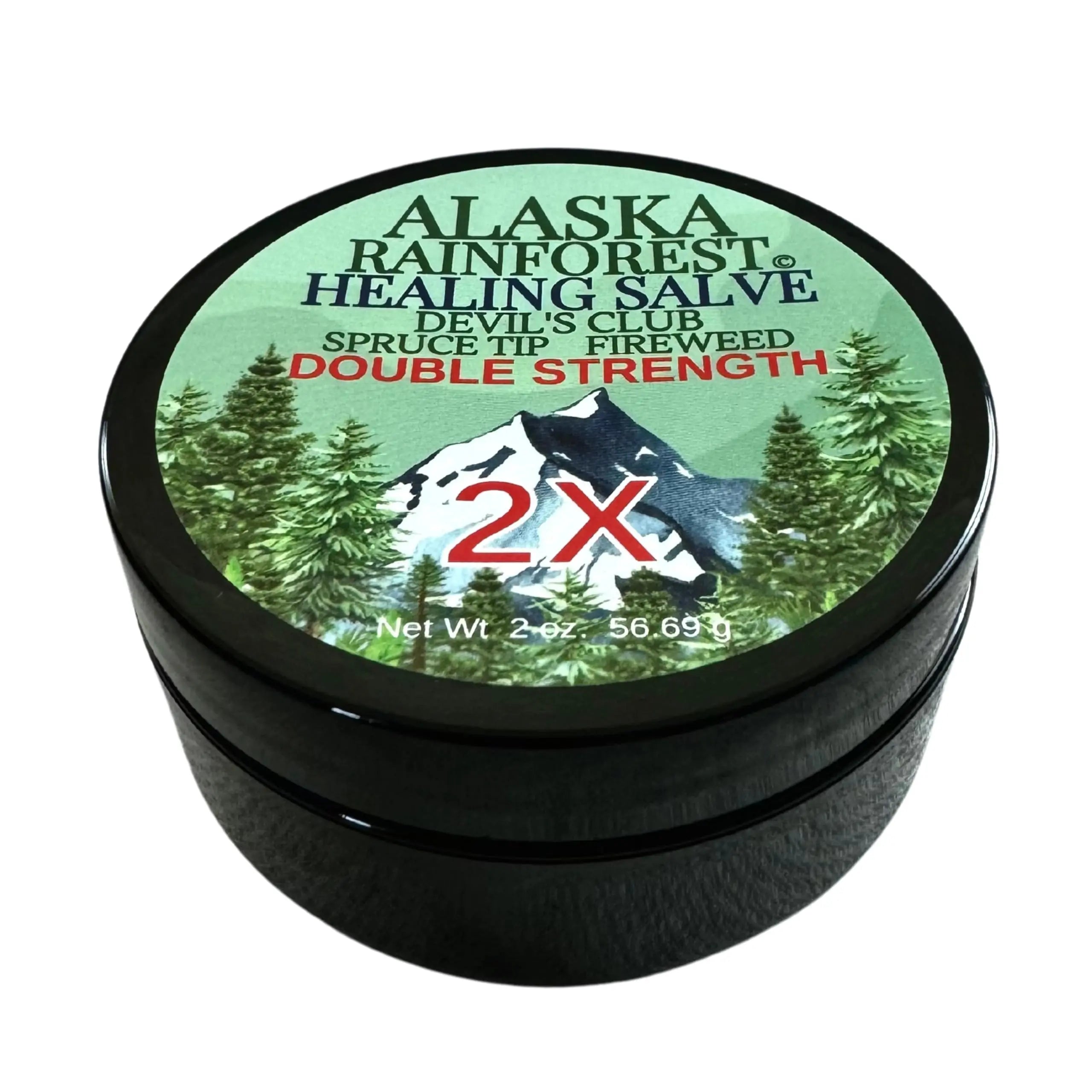 Snowy Summit Alaska Rainforest 2X Salve - Salve for Dry Skin & Joint Relief - Natural Super Salve for Soothing Skin with Gentle Aroma - Body & Hand Salve - Muscle Rub with Alaskan Devil’s Club Oil Snowy Summit uk supplements