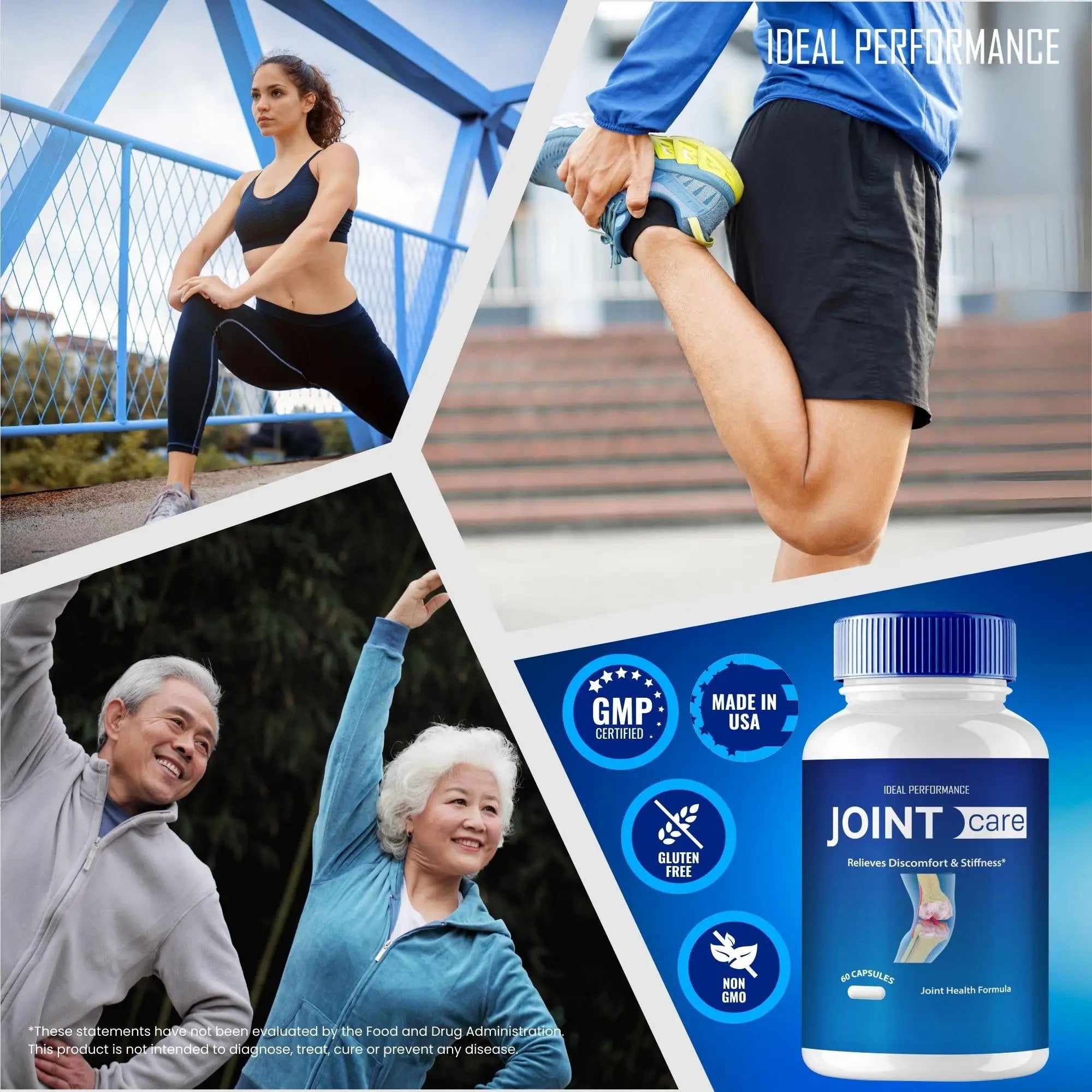 IDEAL PERFORMANCE Joint Care Support Capsules, JointCare Supplement Pills All Natural Formula to Fortify Bones & Bolster Flexibility - Maximum Strength, Joint Care Support Reviews (5 Pack) IDEAL PERFORMANCE uk supplements