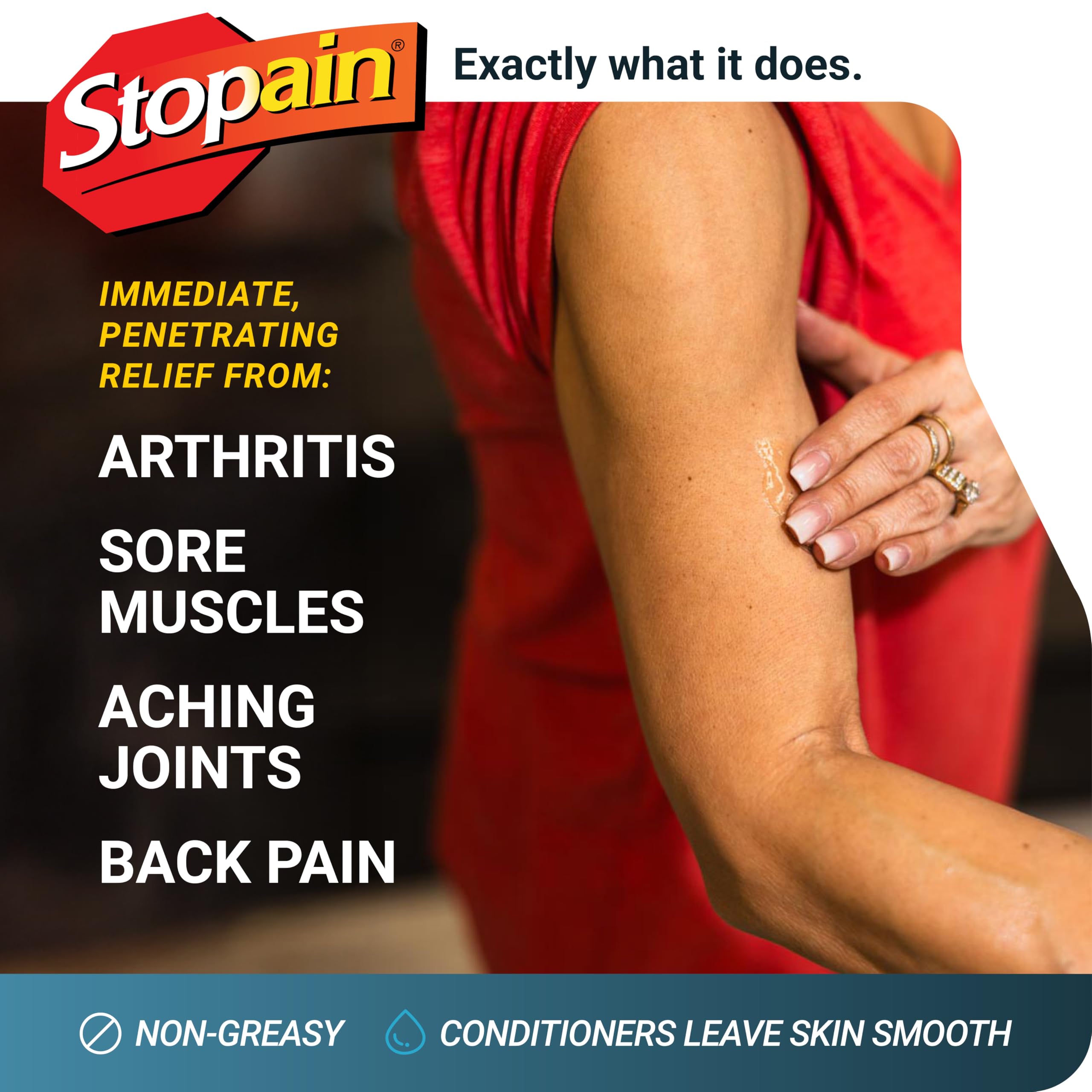 Stopain Pain Relief Gel 32oz, USA Made, Max Strength Fast Acting with Menthol, MSM, Glucosamine for Joint Pain, Back Pain, Arthritis, Knee, Neck Pain, HSA FSA Approved OTC Topical Analgesic Product Stopain uk supplements