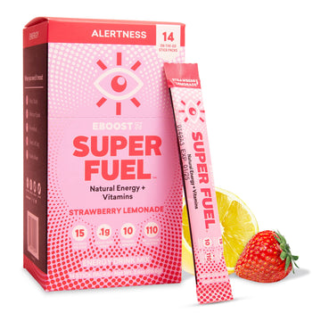 EBOOST Energy Drink Powder, Super Fuel - Strawberry Lemonade, 14 Packets - Pre-Workout EBOOST uk supplements