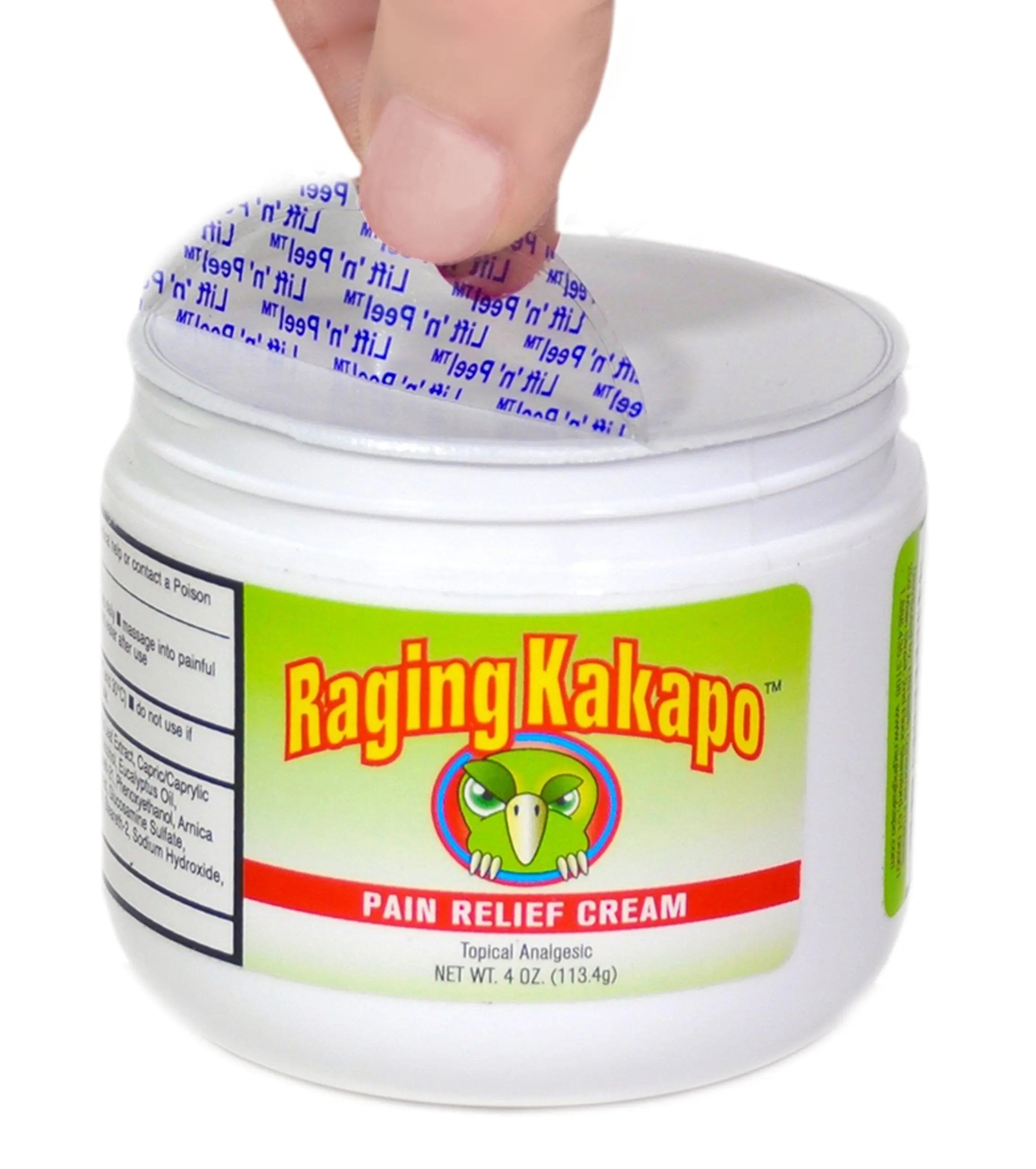 Raging Kakapo Pain Relief Cream - Sore Muscles, Joint Pain & Aches - Odor Free, Non-Greasy Pain Cream - Histamine Dihydrochloride, Capsaicin, Emu Oil & More - 4 oz. Jar Raging Kakapo uk supplements
