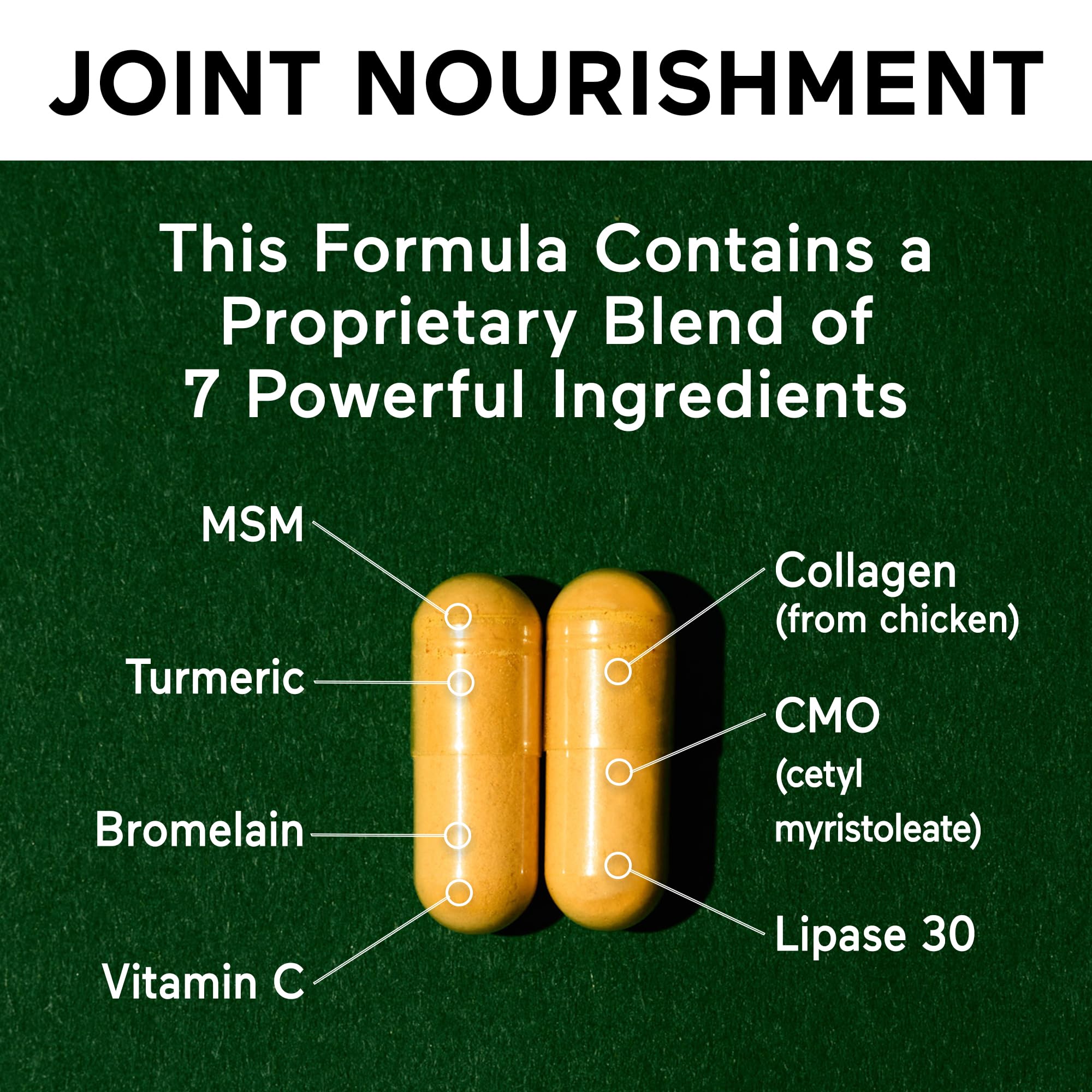 SMARTERNUTRITION Joint Food - Whole-Food Joint Supplement to Support Lubrication & Mobility - Formulated with Collagen Type II, MSM, Vitamin C, Turmeric, Bromelain - 6 Pack[180-Day Supply] SMARTERNUTRITION uk supplements