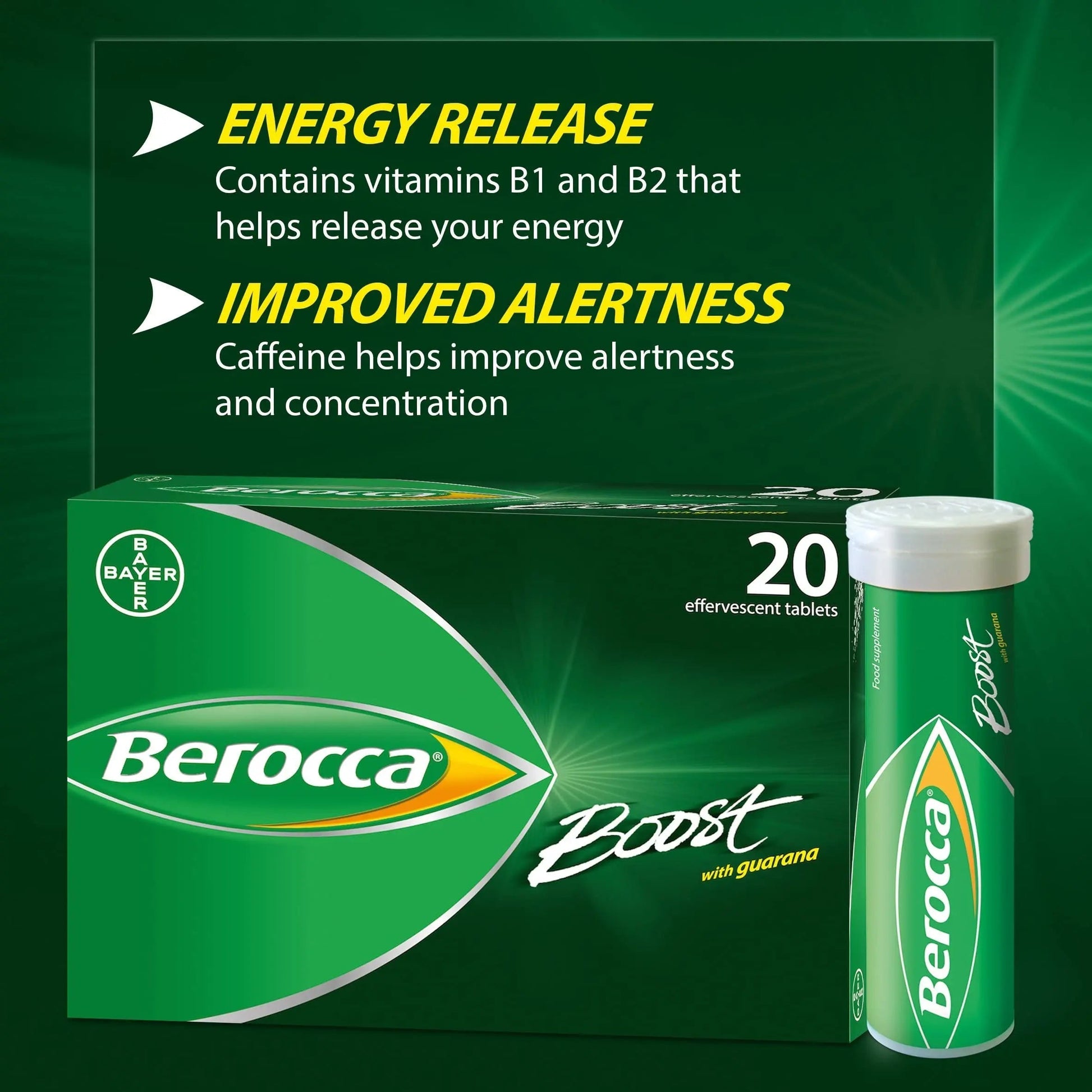 Berocca Boost Multivitamin Tablets Pack Of 20 Berocca uk supplements