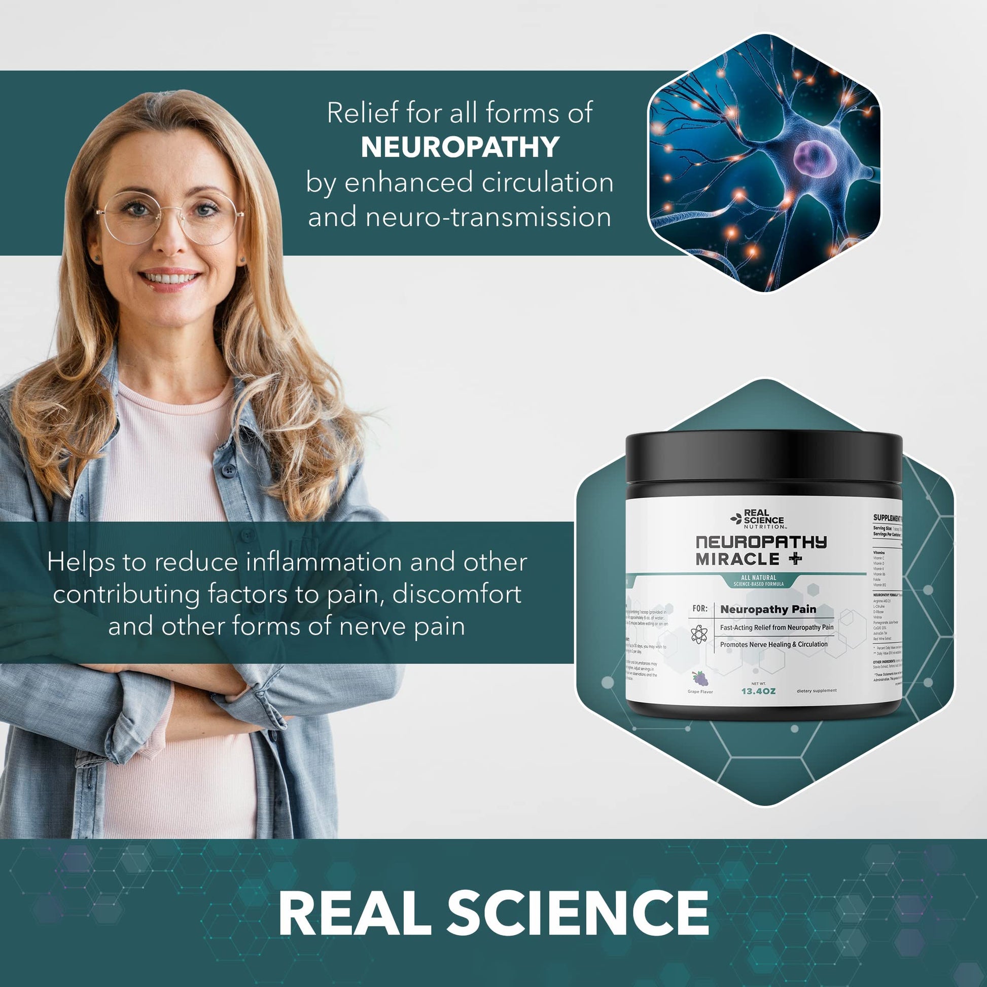 Real Science Nutrition Offers Neuropathy Miracle a Natural Powder Supplement to Improve Circulation and Provide Relief for Neuropathy Real Science Nutrition uk supplements
