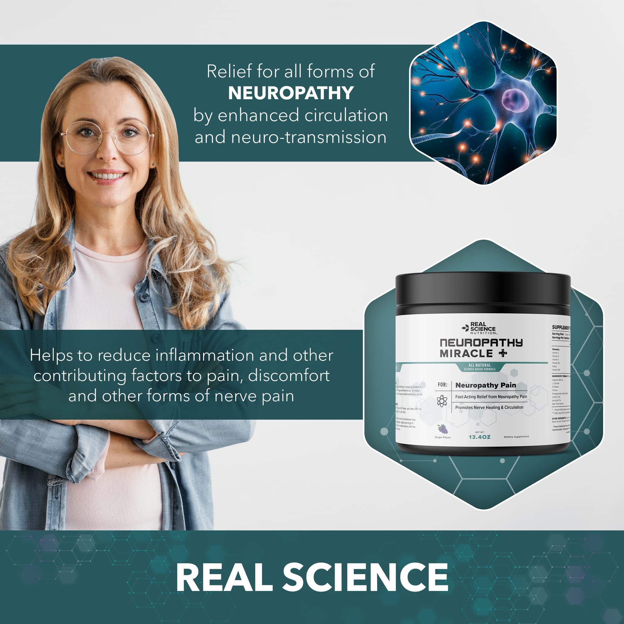 Real Science Nutrition Offers Neuropathy Miracle a Natural Powder Supplement to Improve Circulation and Provide Relief for Neuropathy Real Science Nutrition uk supplements