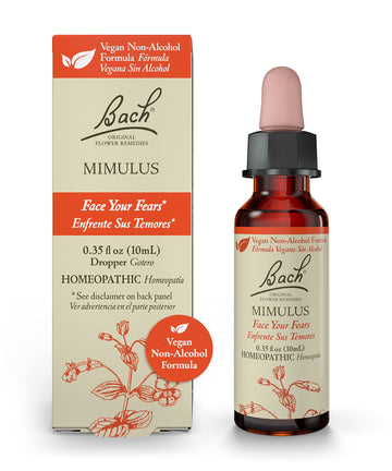 Bach Original Flower Remedies, Mimulus for Facing Fears (Non-Alcohol Formula), Natural Homeopathic Bach uk supplements