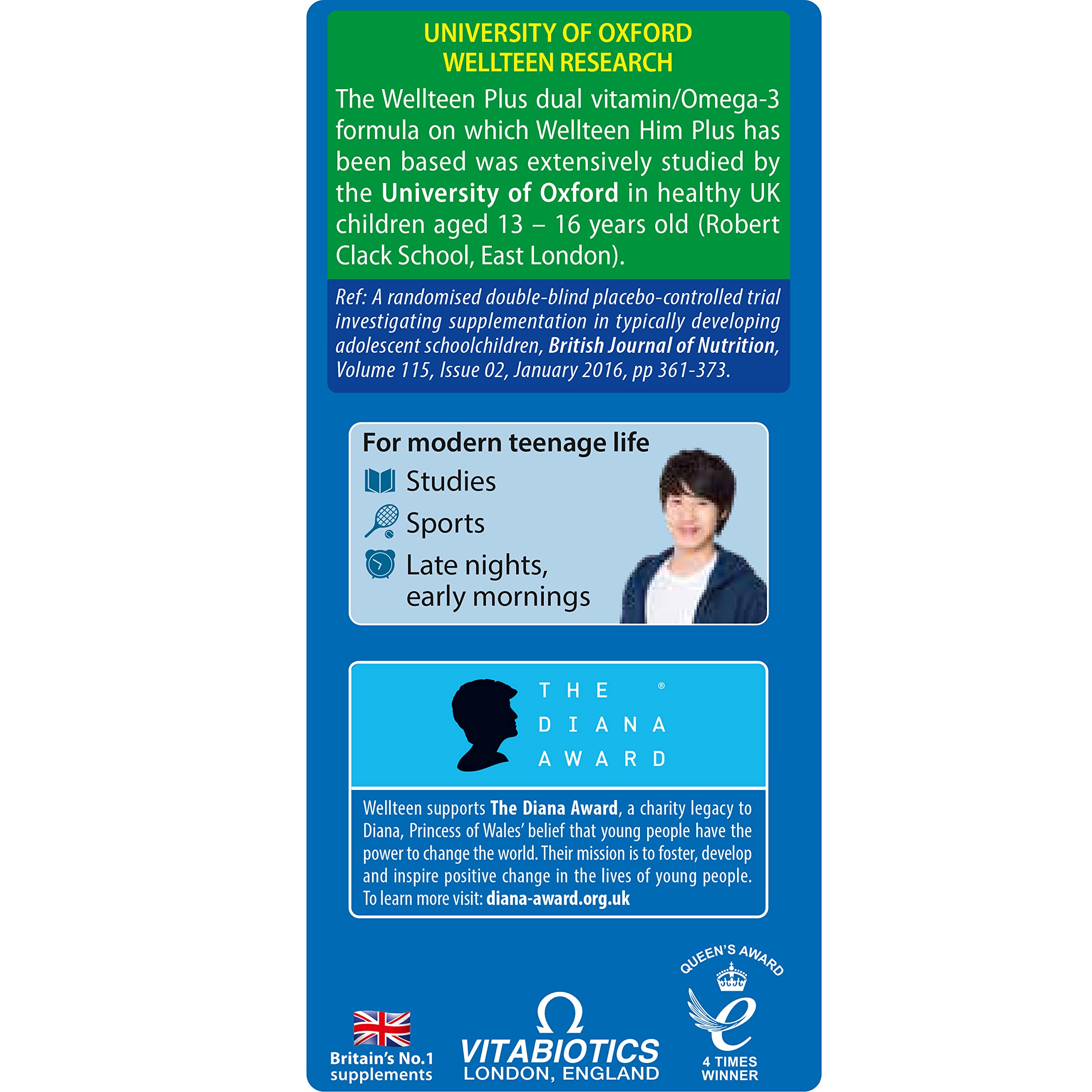 Vitabiotics Wellteen Him Plus Tablets/Capsules, 56 Count (Pack of 1) Wellteen uk supplements