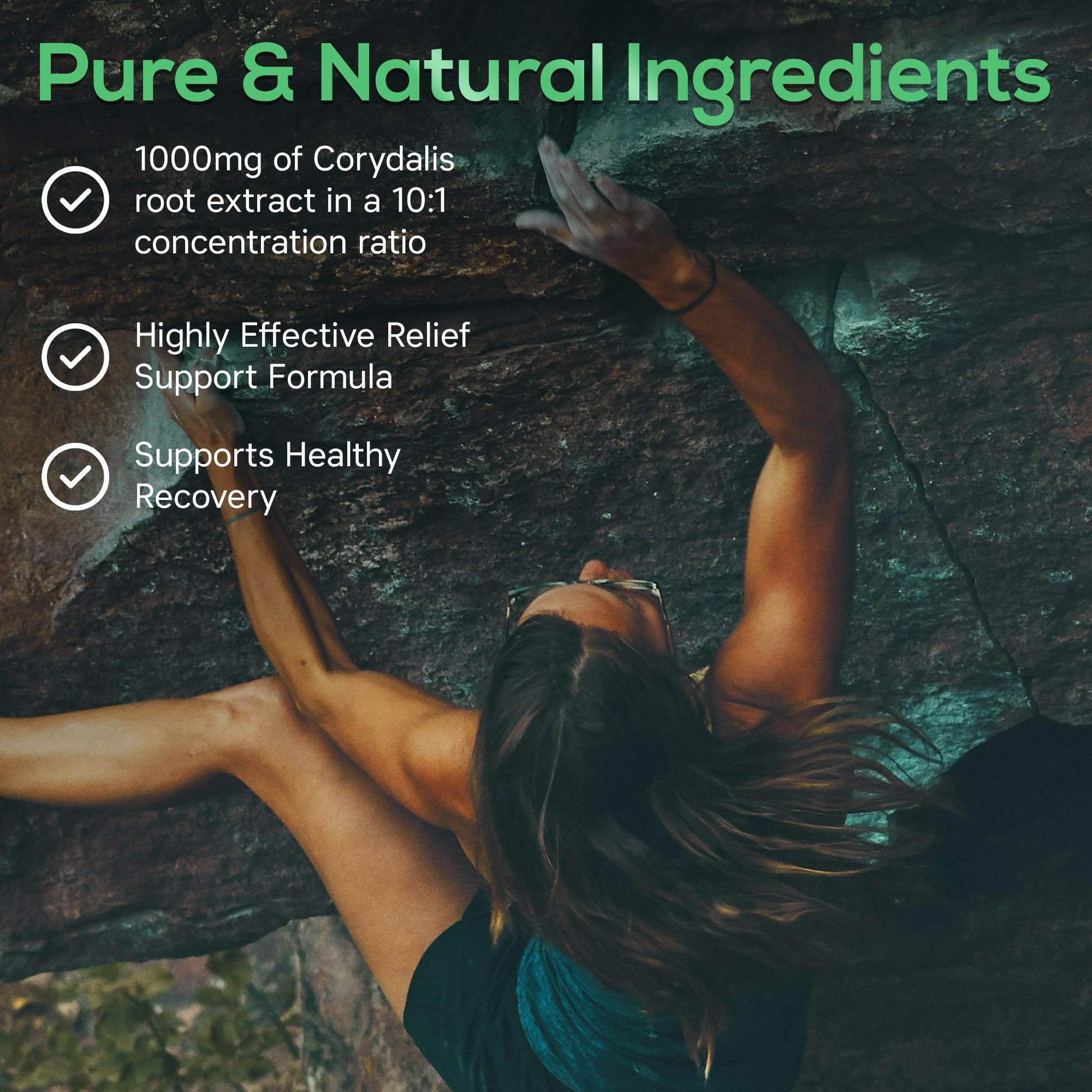Parker Naturals Pure Corydalis Root Extract Capsule - 1000mg Strength, 10:1 Corydalis Yanhusuo Extract, Natural Relief, Long Lasting, 100% Vegetarian, 120 Servings, 240 Count Parker Naturals uk supplements