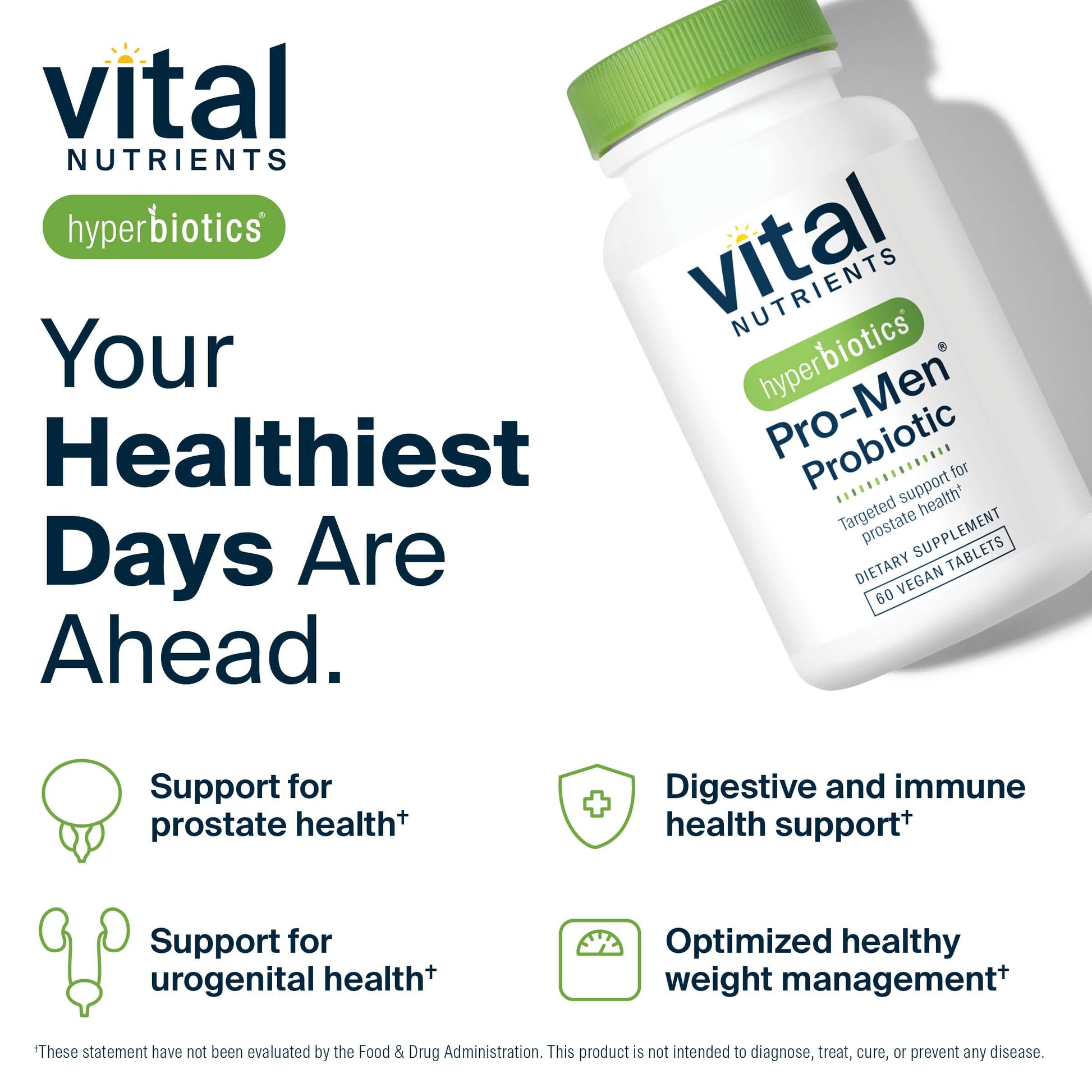 Hyperbiotics Vital Nutrients Pro Men Probiotics | Vegan Advanced Probiotics for Men | Clinically Studied for Prostate Health, Digestive Balance and Gut Health* | Gluten, Dairy, Soy Free | 60 Tablets Hyperbiotics uk supplements
