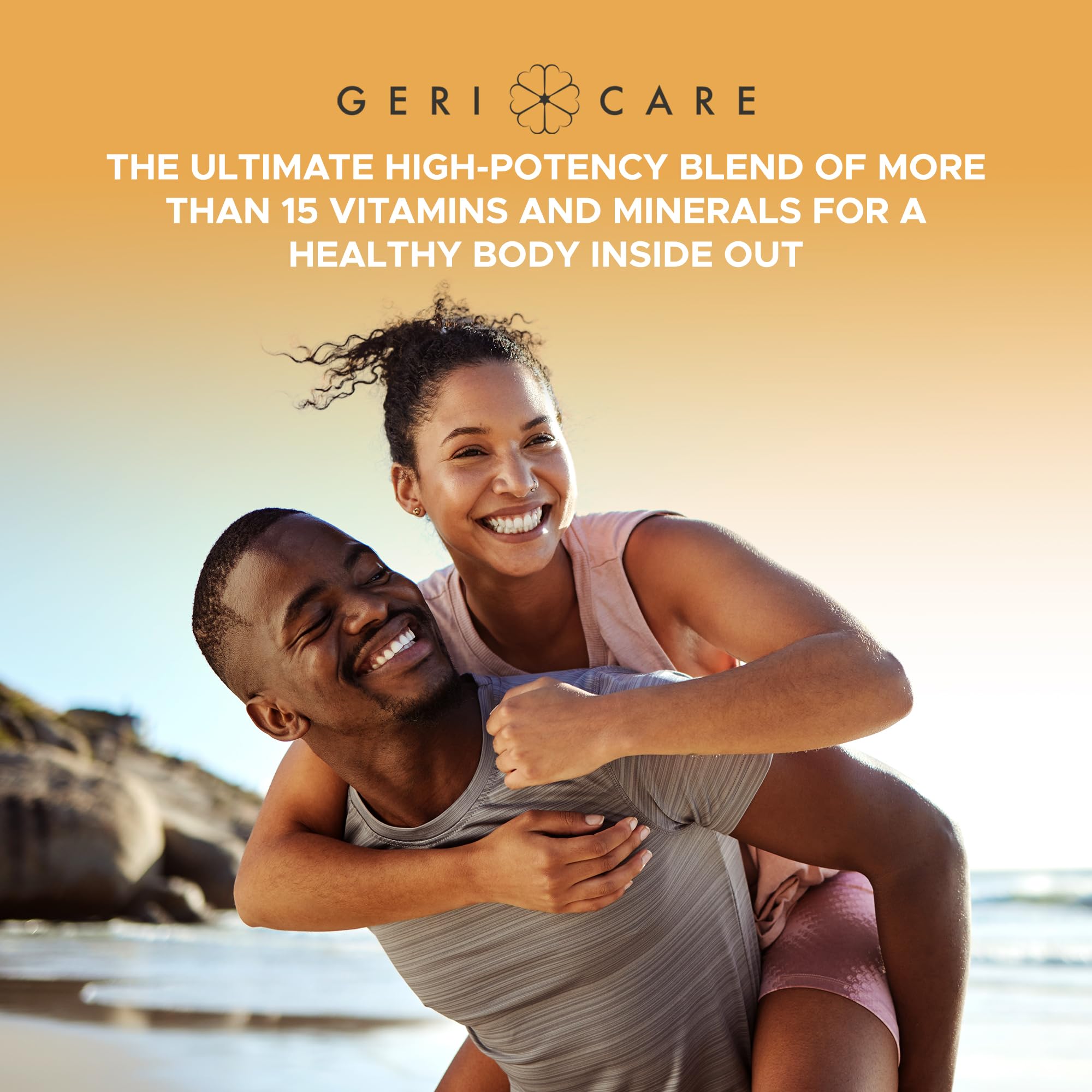 One-Daily Multivitamins with Minerals for Men & Women (100 Tablets) by GeriCare| High-Potency Multi-Vitamin & Multimineral Dietary Supplement for Immunity, Energy| Complete Daily Nutritional Support GeriCare uk supplements