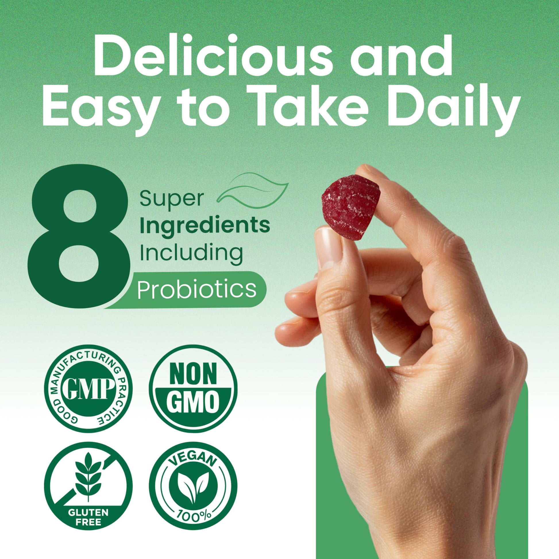 Haydar Marketplace Immune Boosters for Adults - Vegan Immune Support Gummies with Vitamins C & D, Zinc, Magnesium, Probiotics Haydar Marketplace uk supplements
