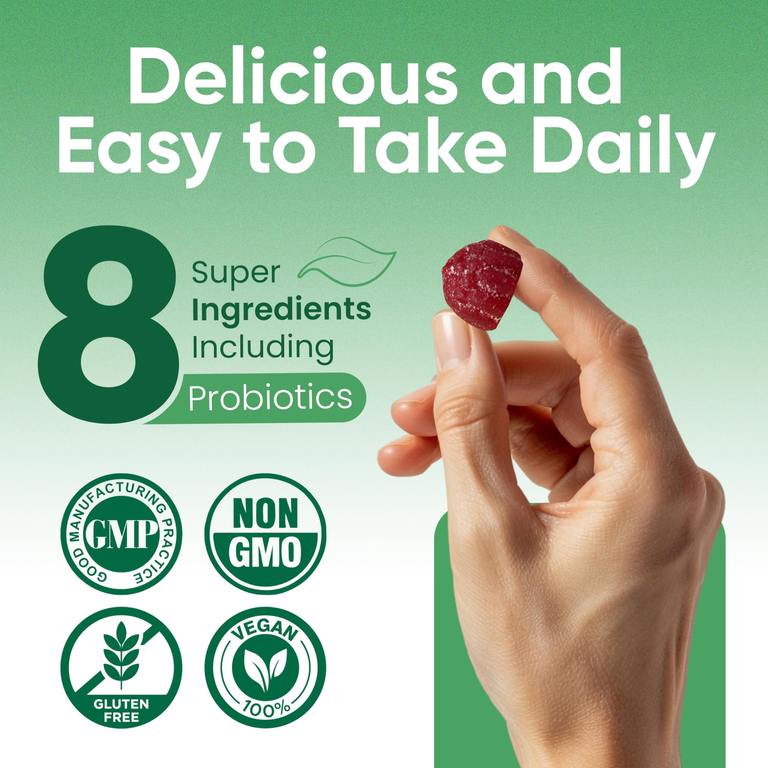 Haydar Marketplace Immune Boosters for Adults - Vegan Immune Support Gummies with Vitamins C & D, Zinc, Magnesium, Probiotics Haydar Marketplace uk supplements