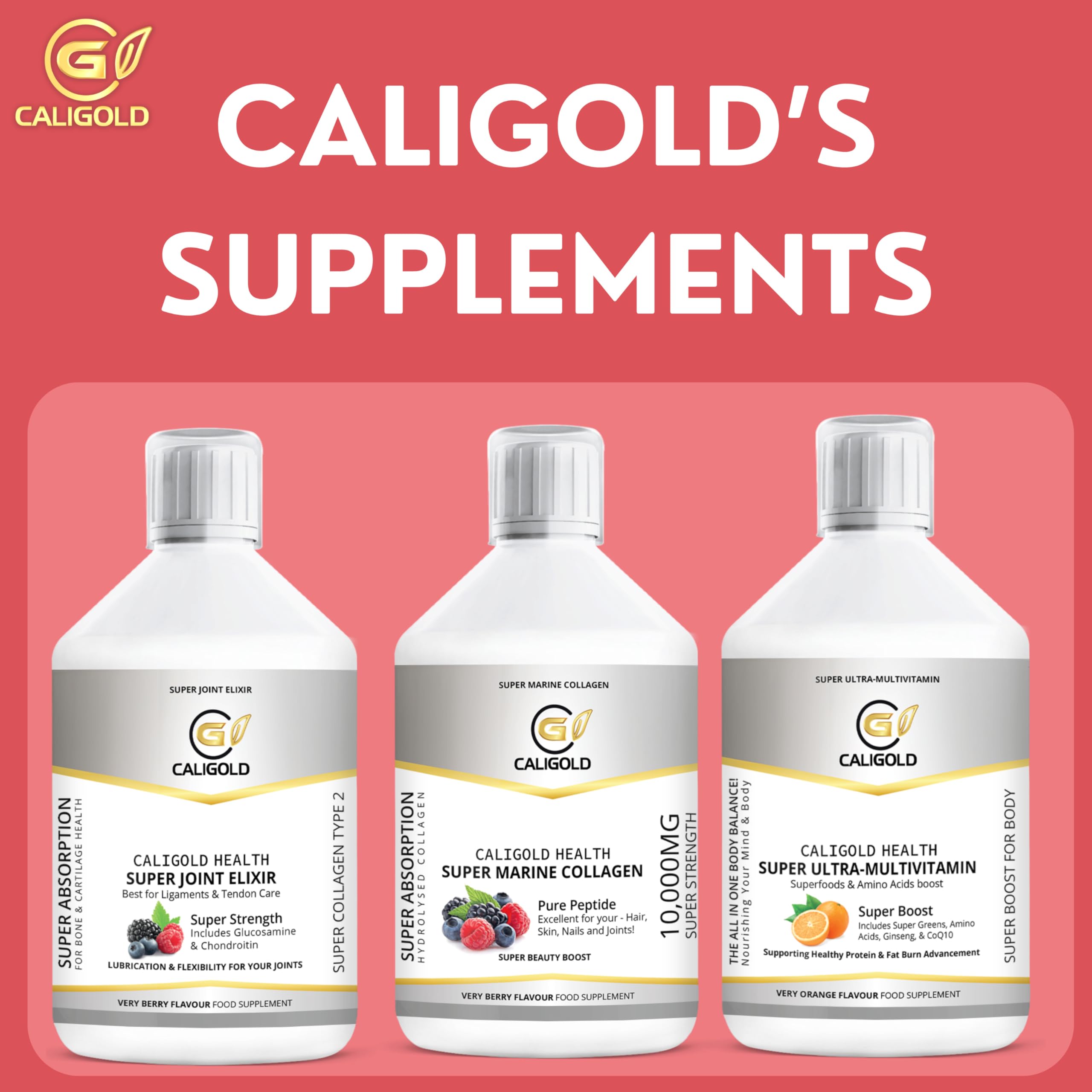CALIGOLD Health Super Marine Collagen Liquid - Excellent for Hair, Skin, Nails and Joints CALIGOLD uk supplements