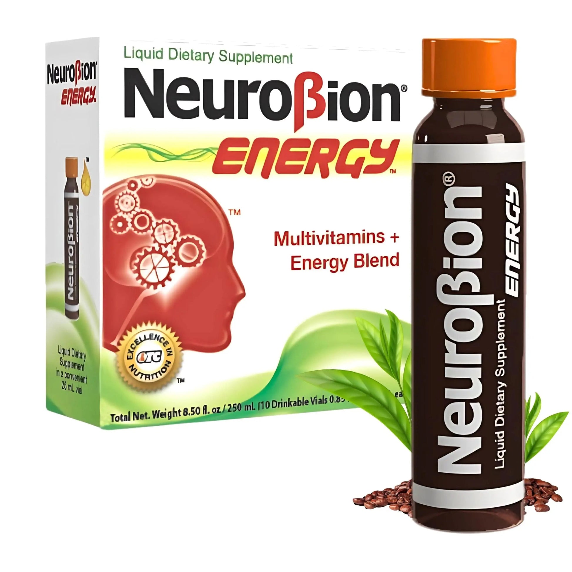 Neurobion Energy Liquid Dietary Supplement Multivitamins + Enegy Blend 10 vials x 250 ml Neurobion uk supplements