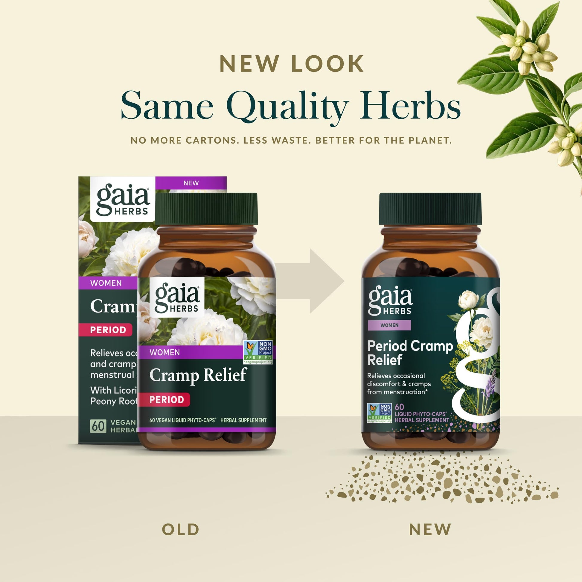 Gaia Herbs Cramp Relief - Herbal Supplement for Period Cramp Relief* - Made with Fennel Seed, Licorice Root & More - 60 Vegan Liquid Phyto-Caps (60 Servings) Gaia Herbs uk supplements