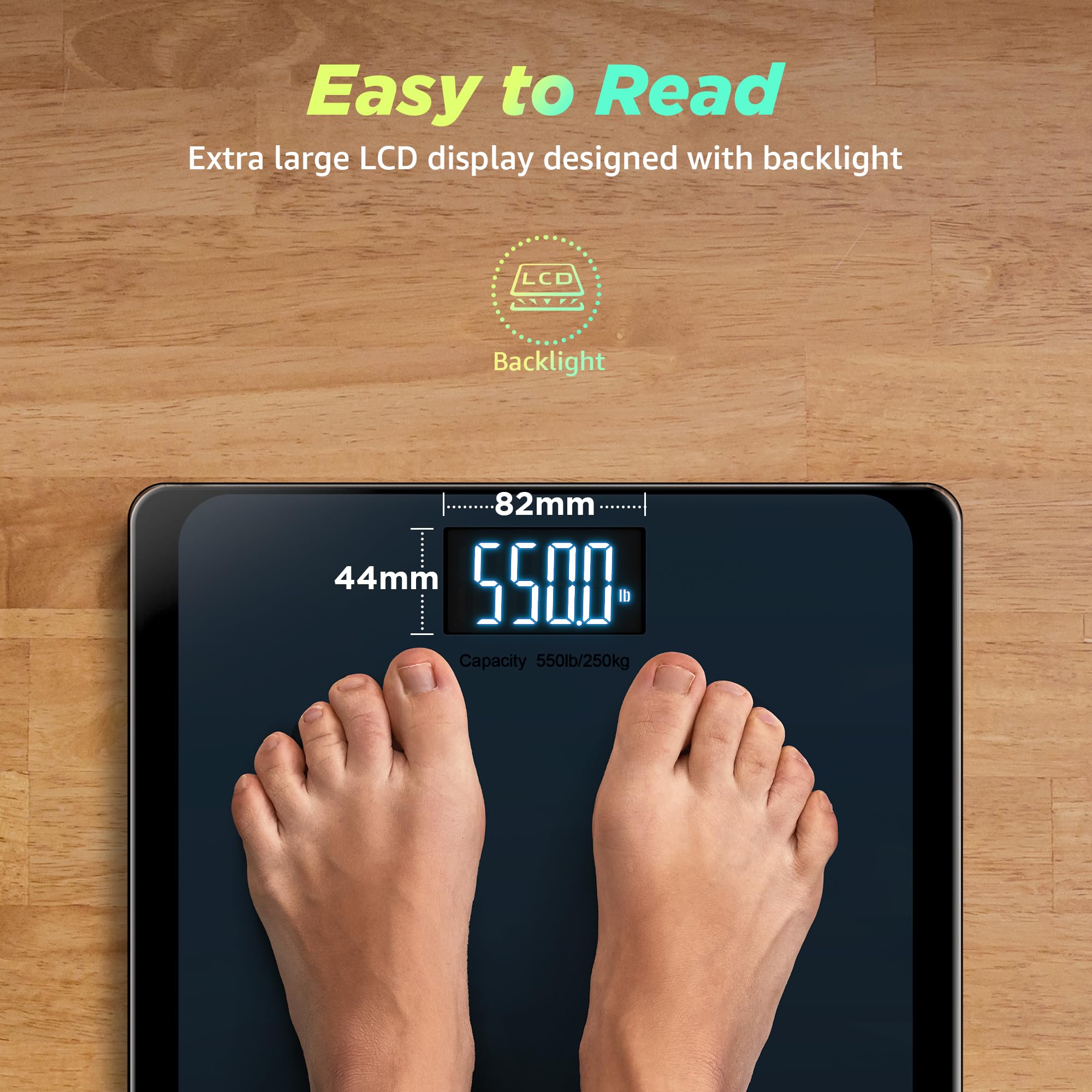 RunSTAR 550lb Bathroom Digital Scale for Body Weight with Ultra-Wide Platform and Large runstar uk supplements