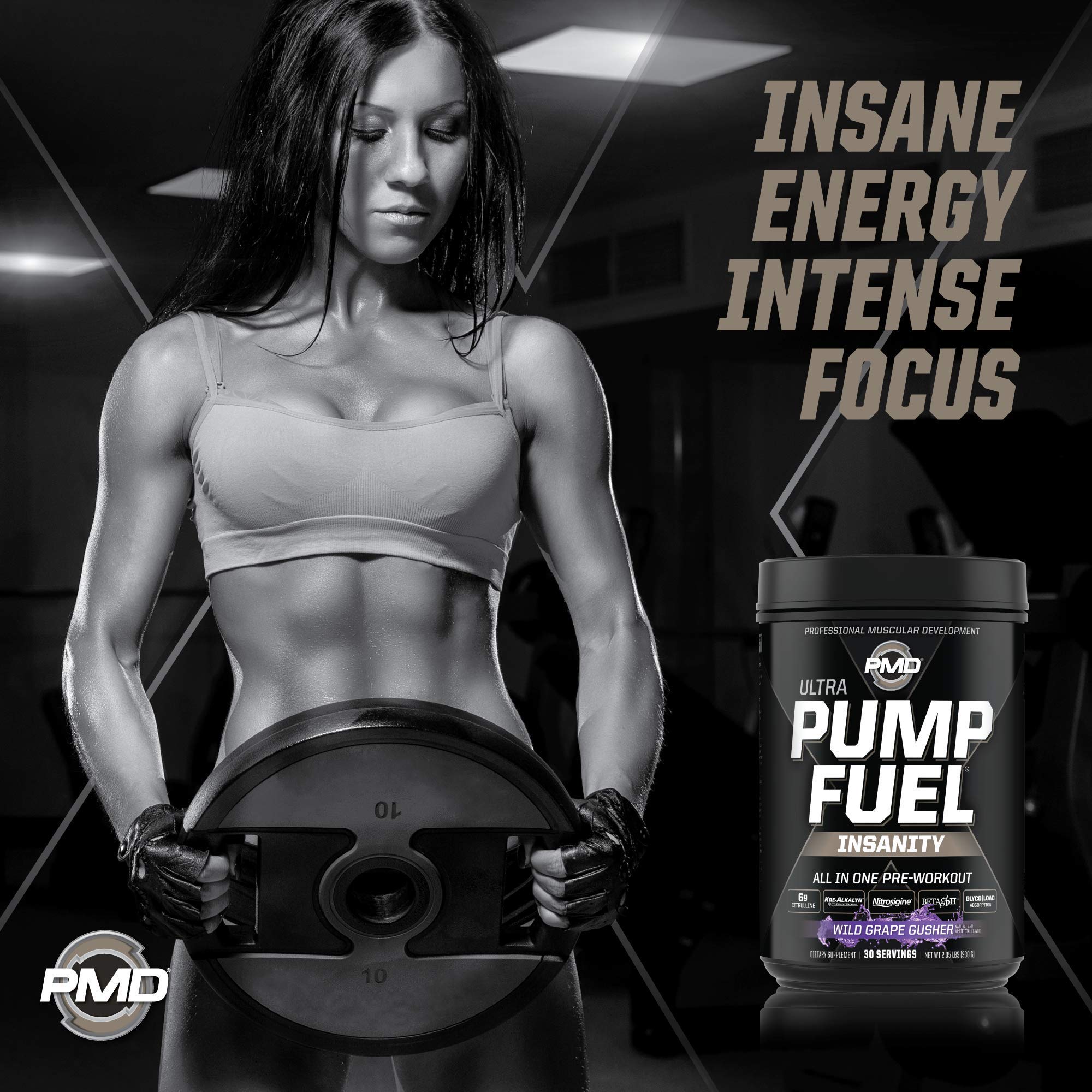 PMD Sports Ultra Pump Fuel Insanity - Pre Workout - Grape Gusher (30 Servings) PMD uk supplements