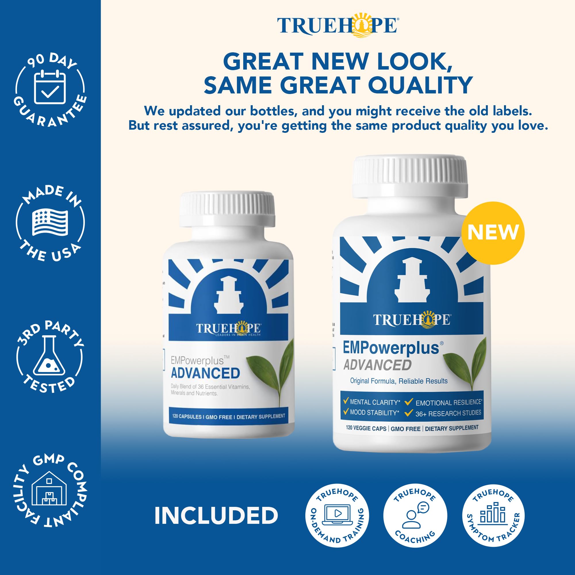 Truehope EMPowerplus Advanced Multivitamin for Women & Men - Broad-Spectrum Multivitamins & Chelated Minerals | 1000% Better Absorption | 37 Research Studies & 28 Years of Success | 30 Day Supply Truehope uk supplements