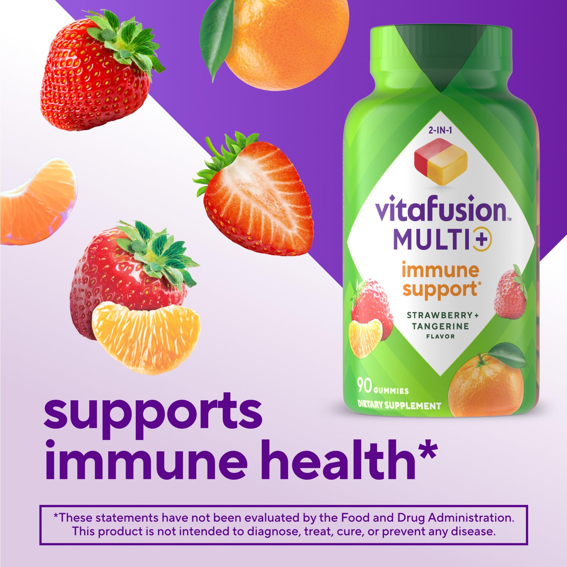 Vitafusion Multi+ Immune Support* – 2-in-1 Benefits & Flavors – Adult Gummy Vitamins with Vitamin C, Zinc Vitafusion uk supplements