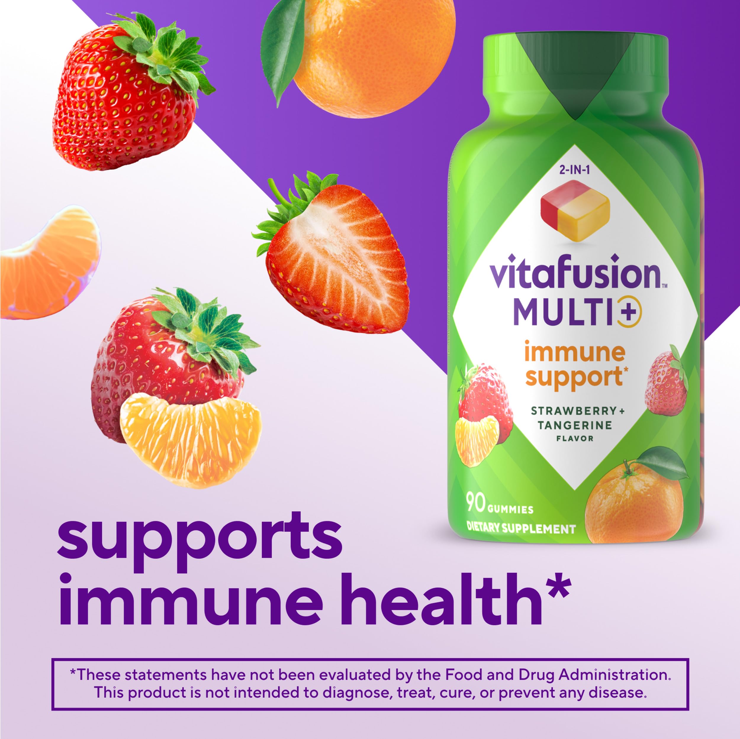 Vitafusion Multi+ Immune Support* – 2-in-1 Benefits & Flavors – Adult Gummy Vitamins with Vitamin C, Zinc Vitafusion uk supplements