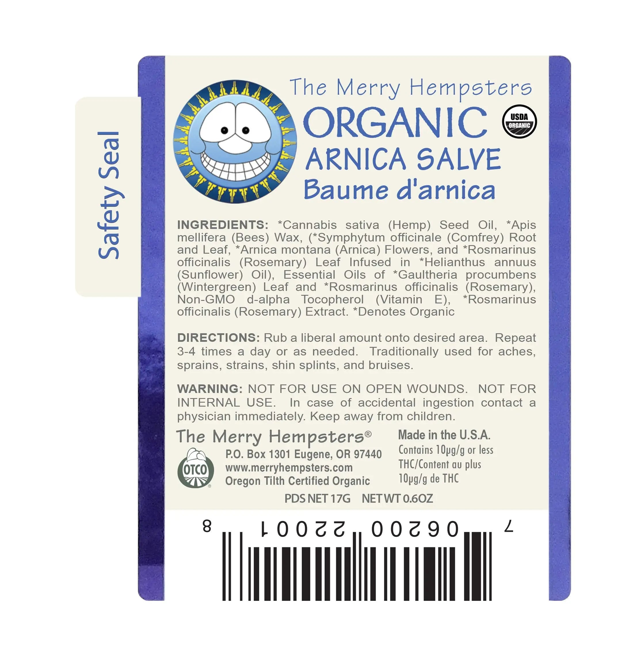 The Merry Hempsters Organic Arnica Salve Gravity Display Case The Merry Hempsters uk supplements