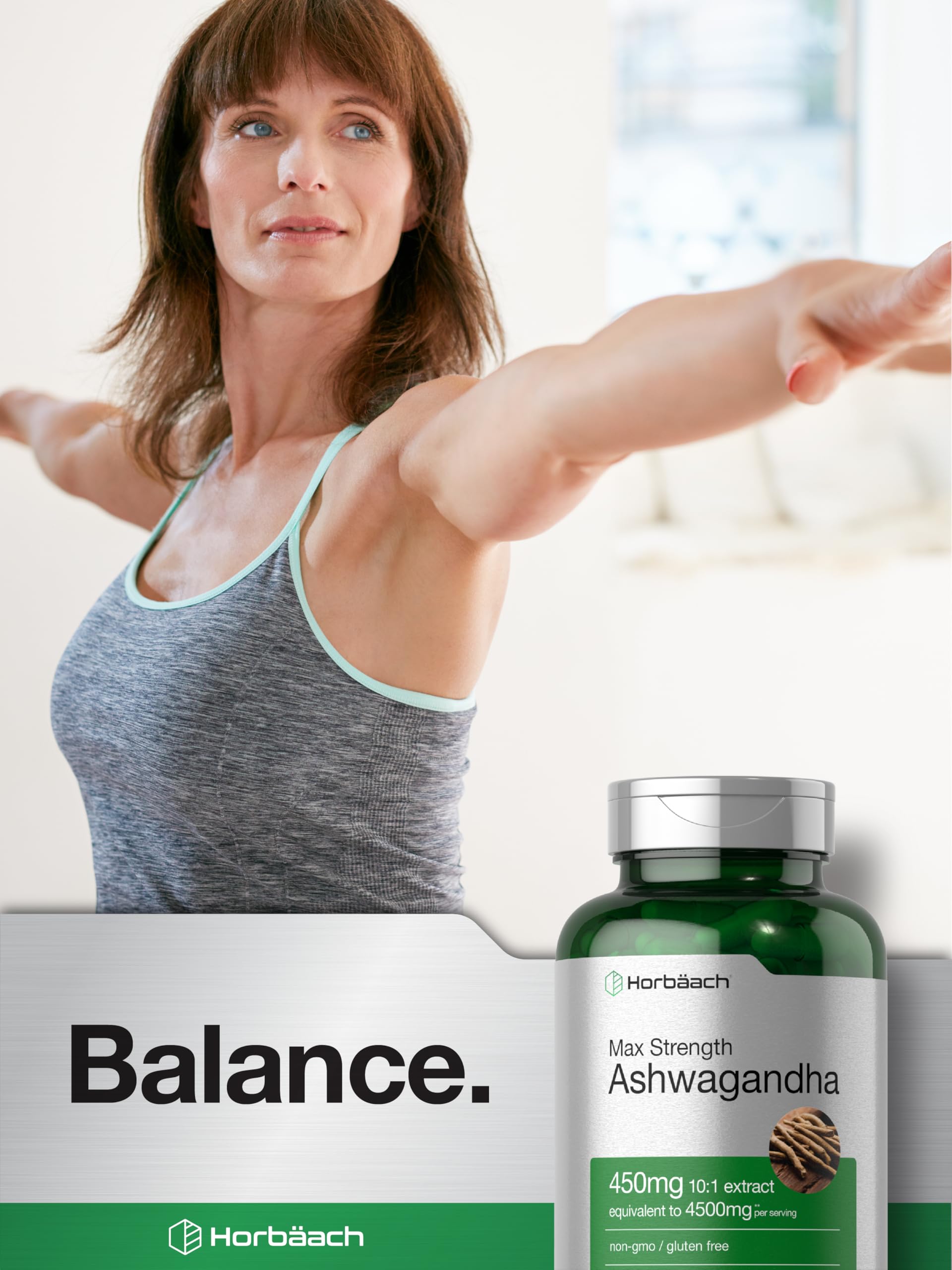 Horbäach Ashwagandha Supplement | Max Strength | 120 Capsules | Non-GMO, Gluten Free Horbäach uk supplements