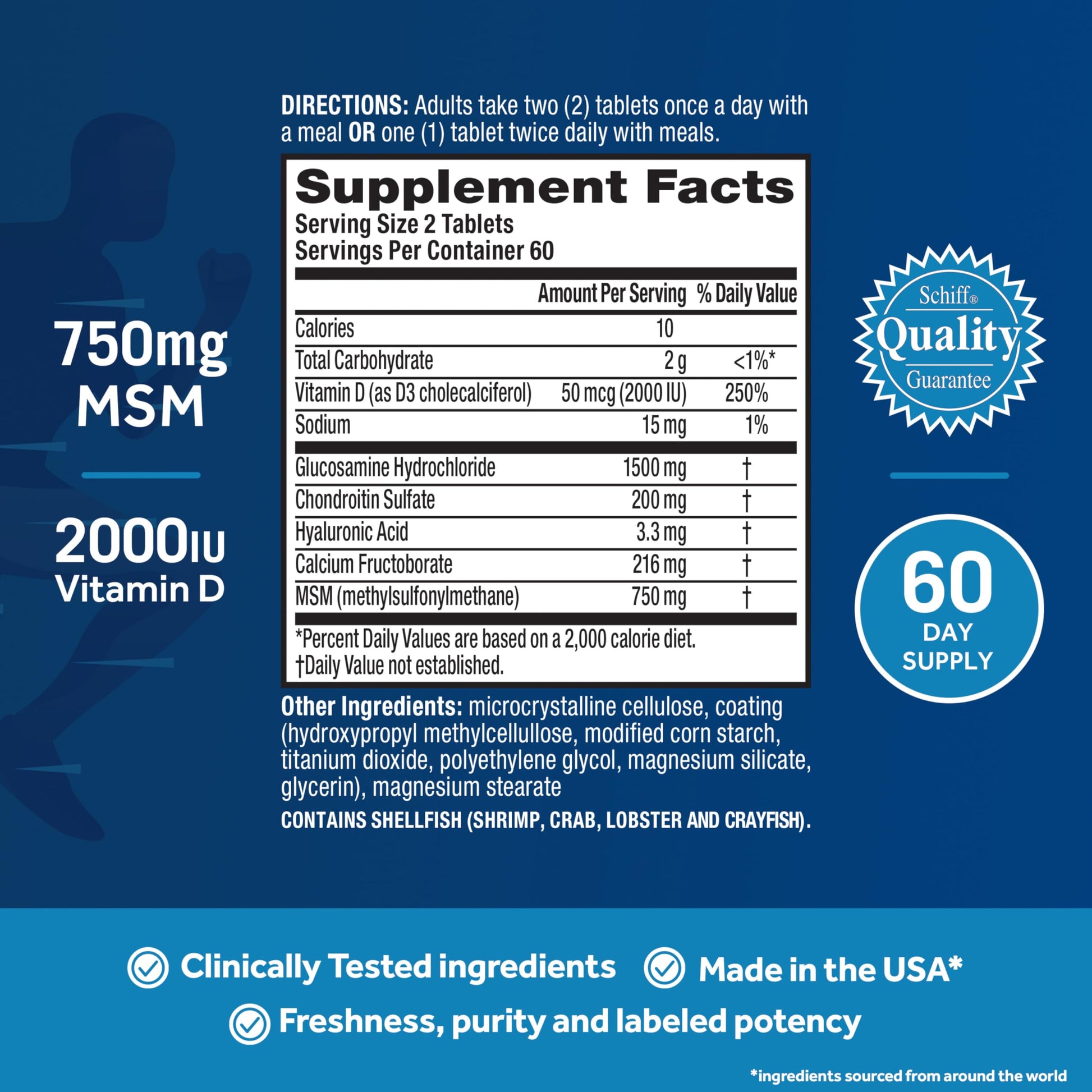 Move Free Advanced Glucosamine Chondroitin MSM + Vitamin D3 Joint Support Supplement, Supports Mobility Comfort Strength Flexibility & Bone + Immune Health - 120 Tablets (40 servings)* Move Free uk supplements