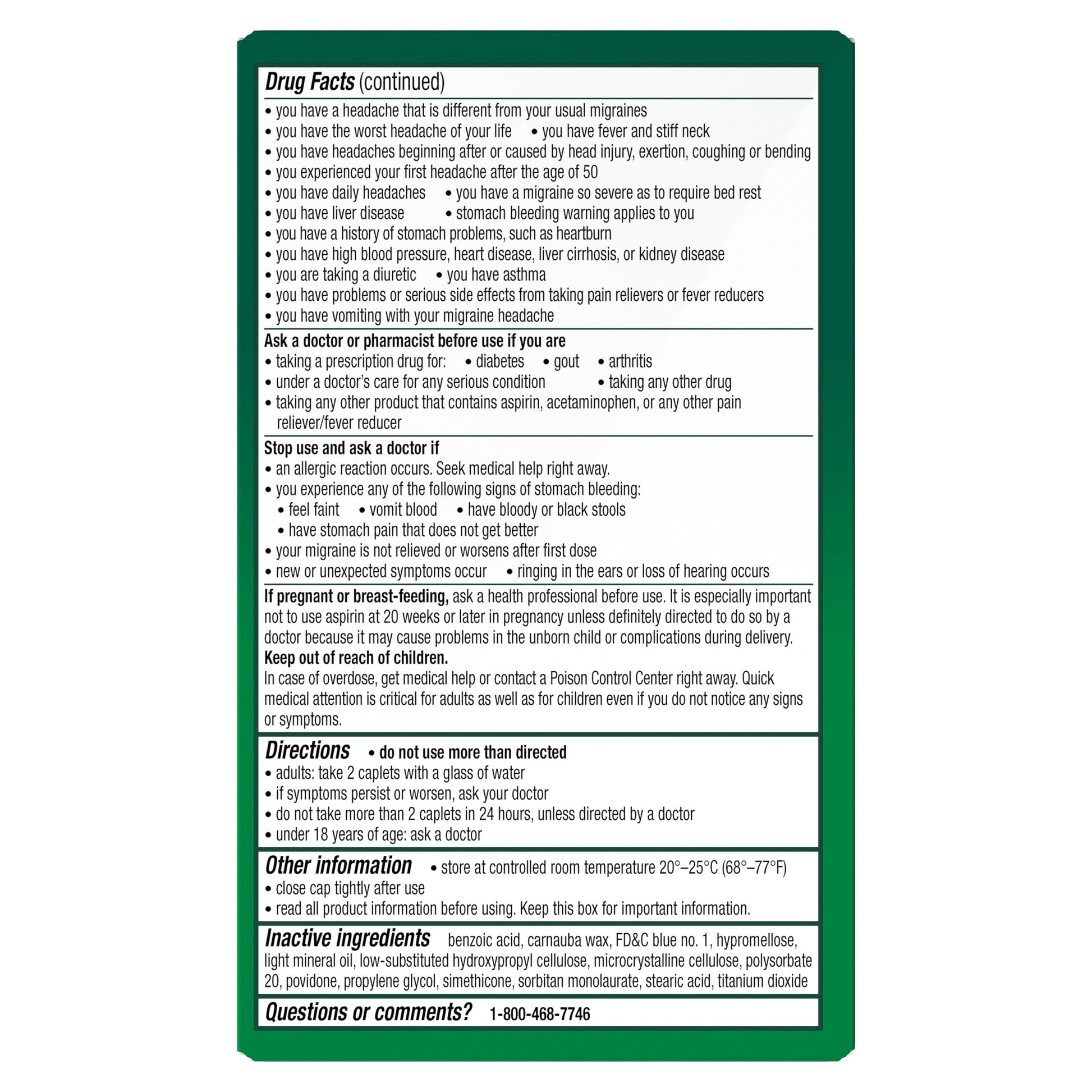 Excedrin Migraine Relief Caplets to Alleviate Migraine Symptoms - 200 Count Excedrin uk supplements