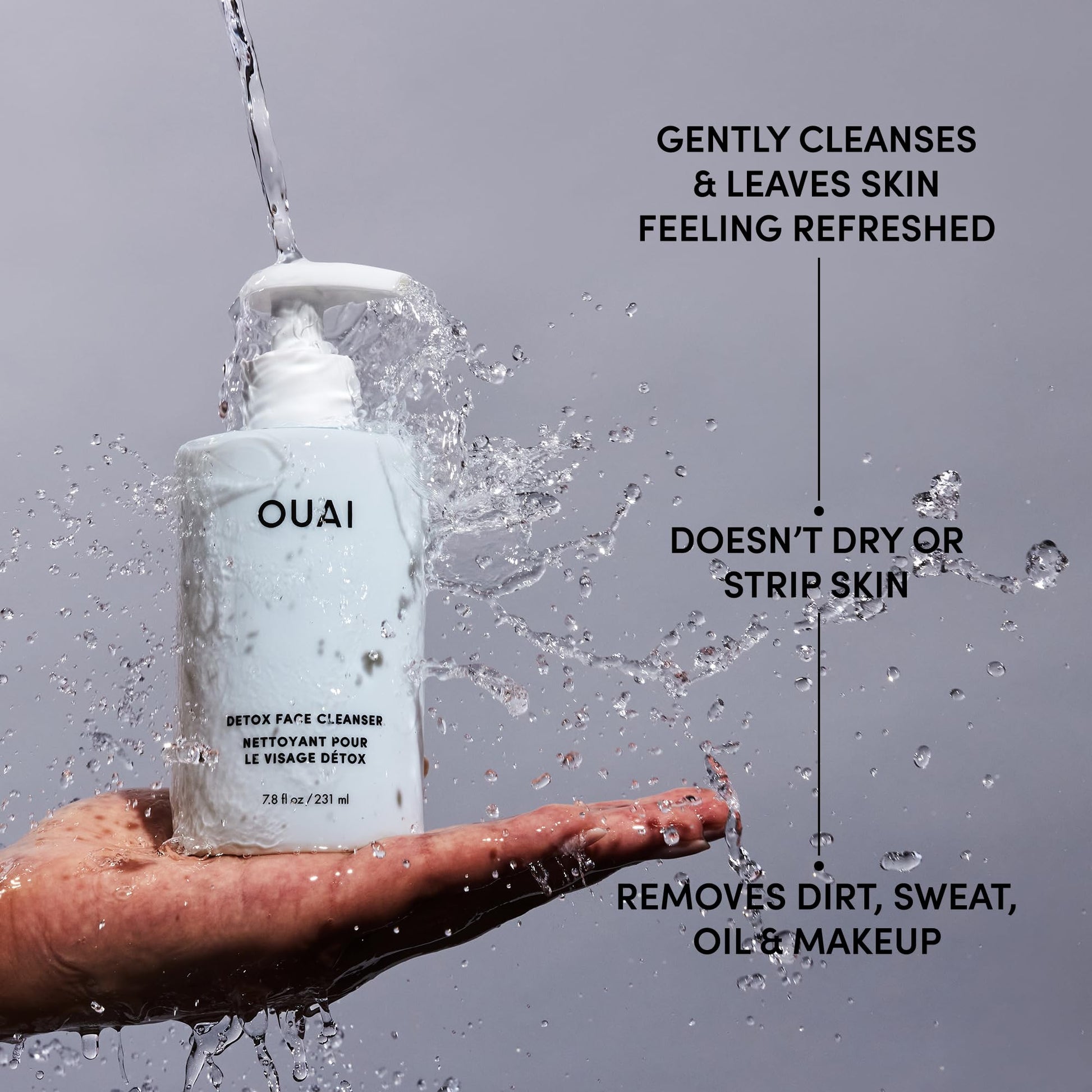 OUAI Detox Shower Routine Bundle - Gentle Detox Face Cleanser (7.8 Oz) and Clarifying Shampoo with Apple Cider Vinegar (10 Oz) - Removes Dirt, Oil, Product, Makeup, and Sunscreen - 2-Piece Bundle OUAI uk supplements
