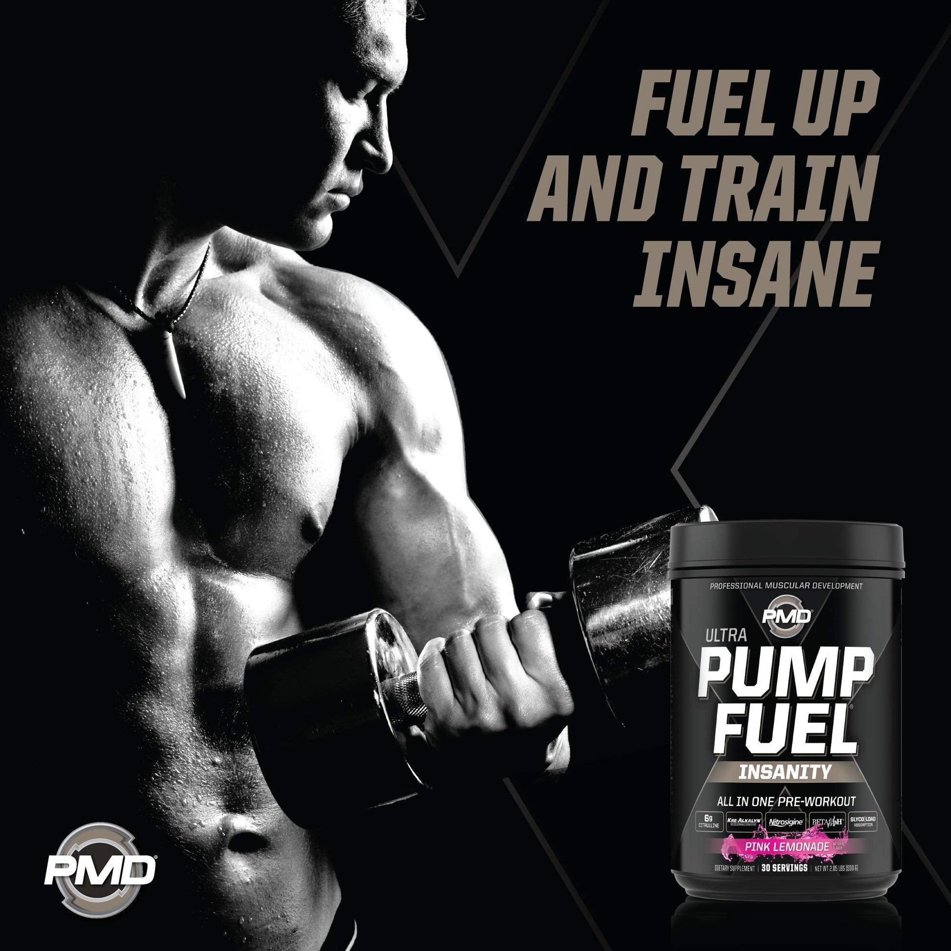 PMD Sports Ultra Pump Fuel Insanity - Pre Workout – Pink Lemonade (30 Servings) Sports PMD uk supplements