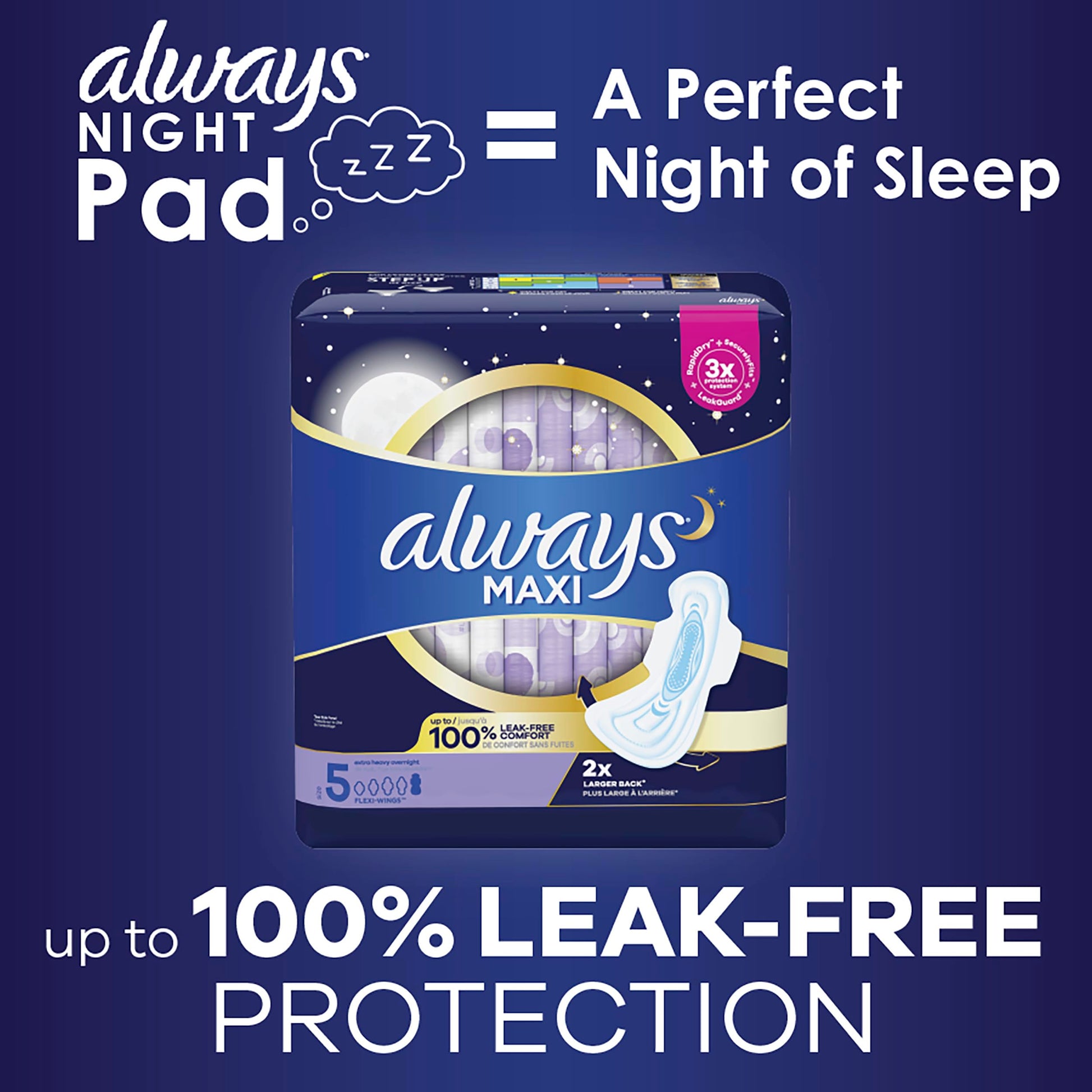 Always Maxi Overnight Pads with Wings, Size 5, Extra Heavy Overnight Always uk supplements