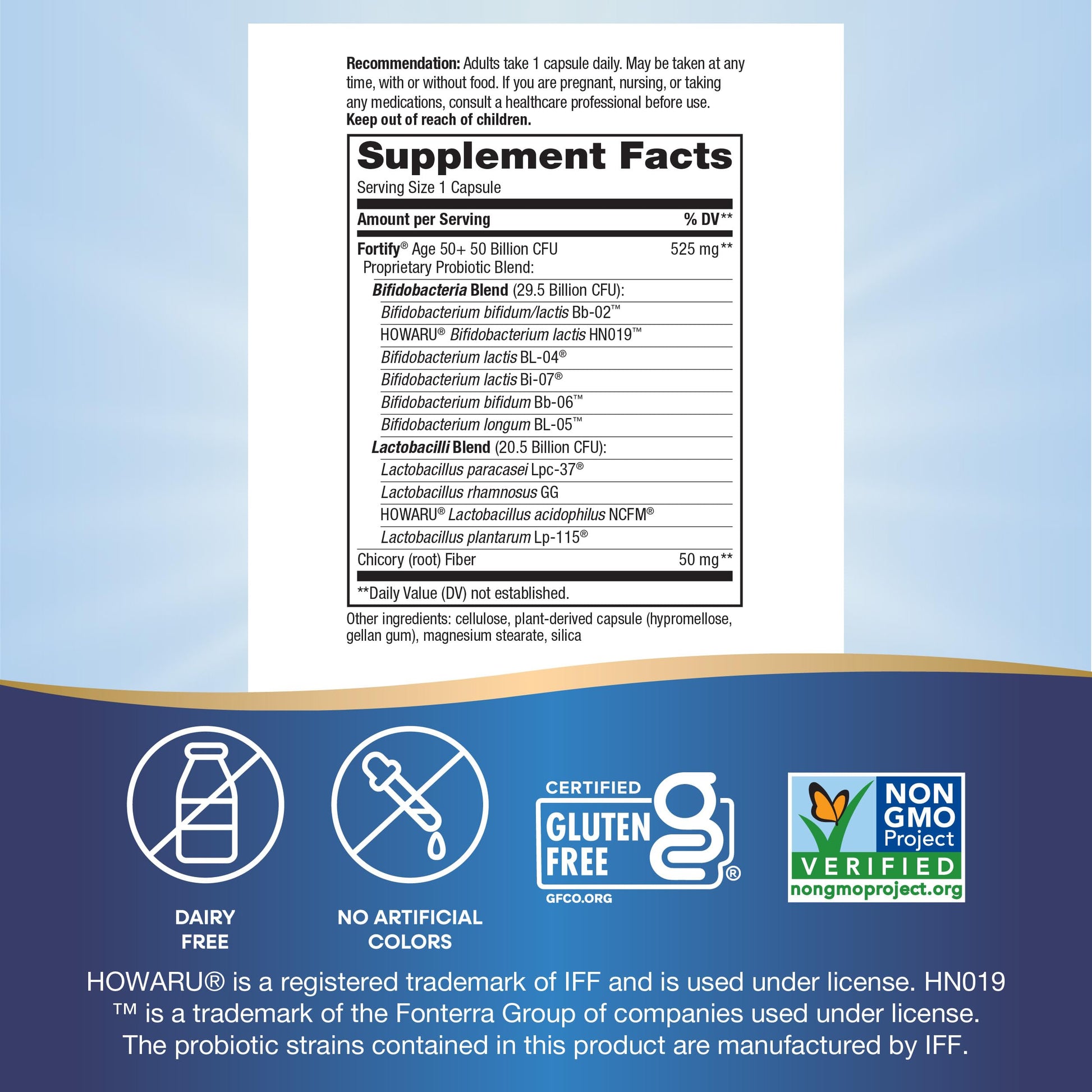 Nature's Way Fortify 50+ Daily Probiotic for Men & Women, 30 Billion Live Cultures, Colon, Digestive, and Immune Health Support* Supplement, 30 Capsules Nature's Way uk supplements