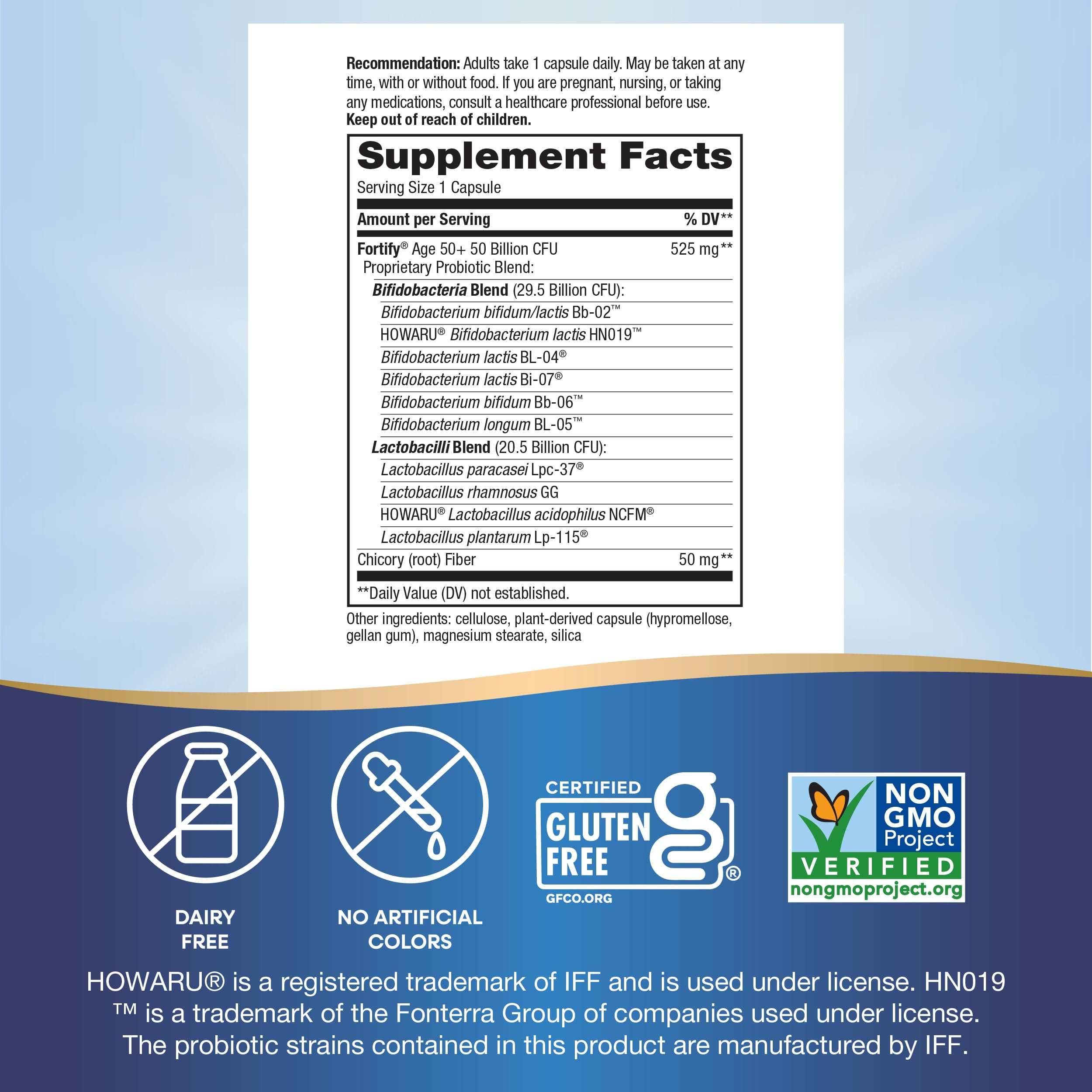 Nature's Way Fortify 50+ Daily Probiotic for Men & Women, 30 Billion Live Cultures, Colon, Digestive, and Immune Health Support* Supplement, 30 Capsules Nature's Way uk supplements