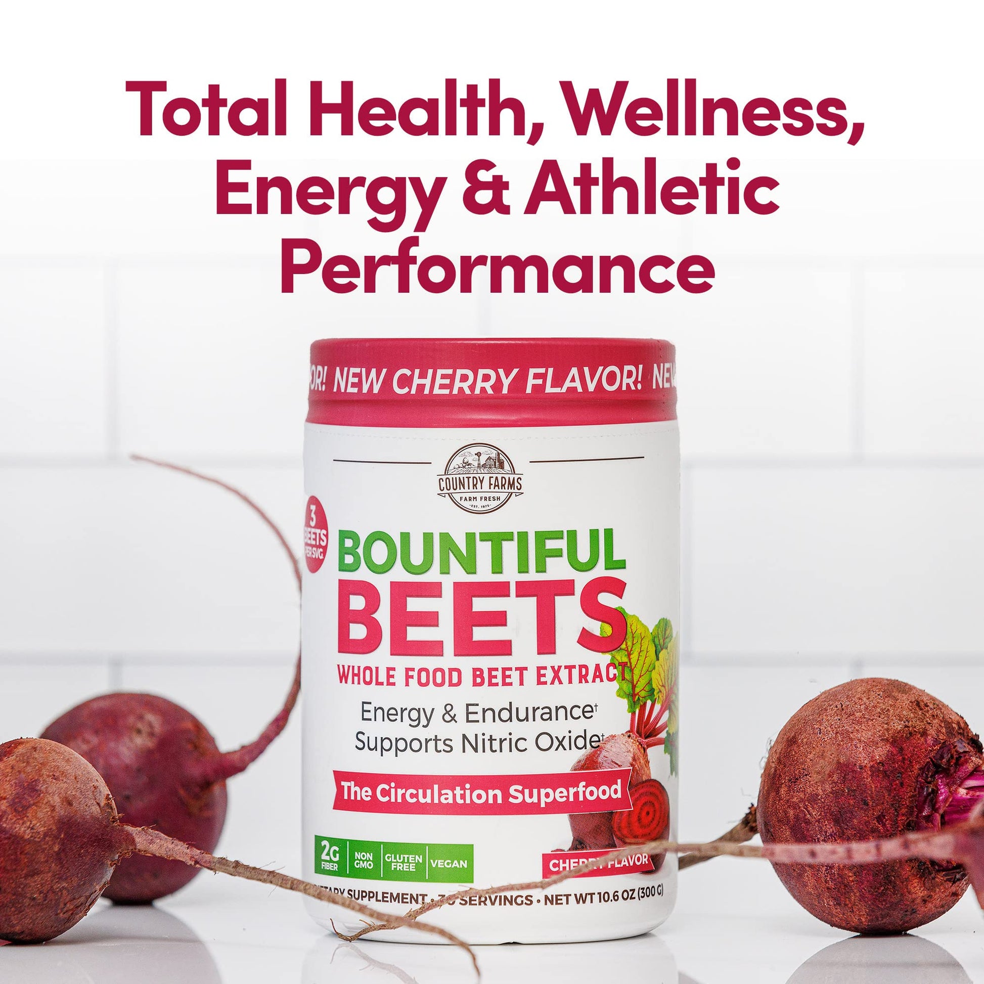 Country Farms Bountiful Beets, Wholefood Beet Extract Superfood, Helps Support Healthy Circulation and Promote Energy Country Farms uk supplements