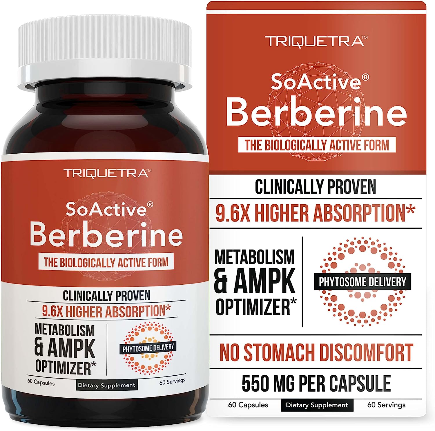 SoActive Berberine 550 mg: 9.6X Higher Absorption, Clinically Proven Most Triquetra Health Store uk supplements