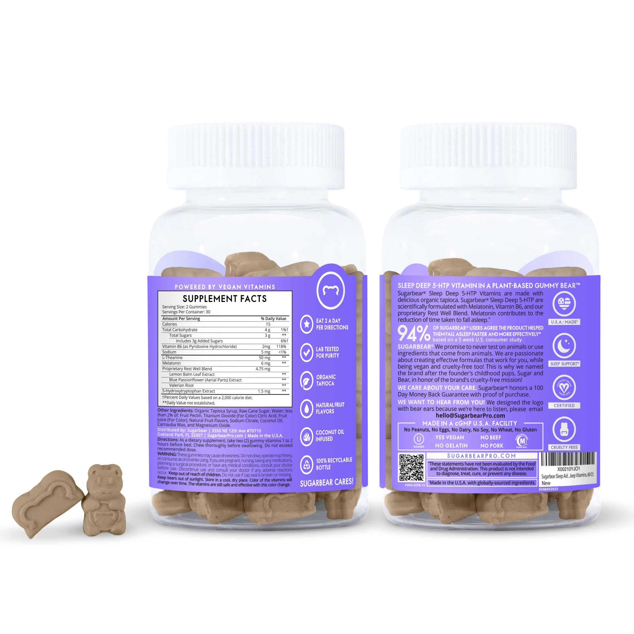 Sugarbear Sleep Aid Gummies for Adults with Melatonin 6mg, Magnesium SugarBearHair uk supplements