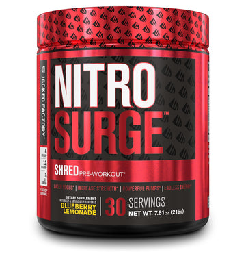 Jacked Factory NITROSURGE Shred Pre Workout Supplement - Energy Jacked Factory uk supplements
