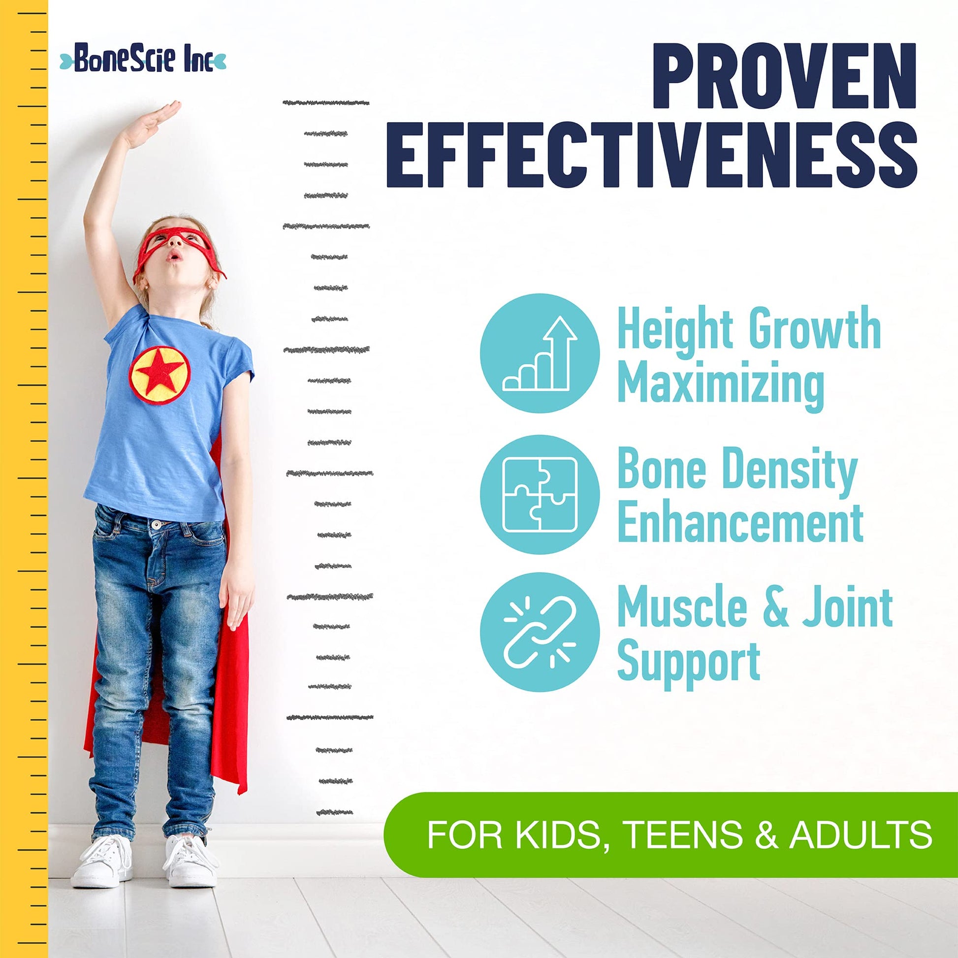 Height Growth Maximizer - Made in USA - Natural Height Increase Booster & Bone Growth Pills - Grow Taller Supplement for Adults, Teens & Kids - Vitamins for Boys & Girls to Get Taller - 120 capsules BONESCIE INC uk supplements