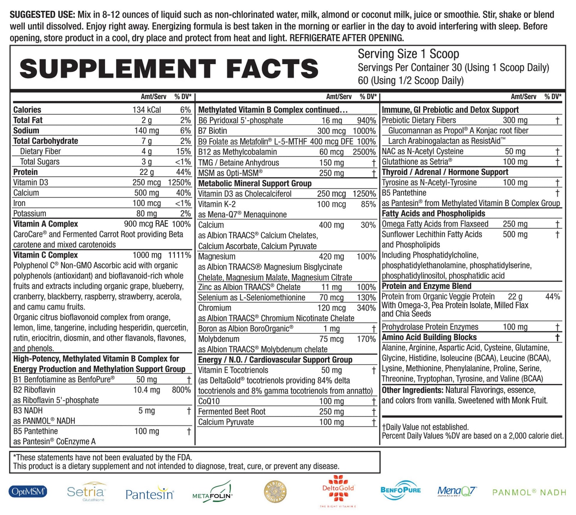 Restore Vanilla Veggie Protein | Premium Plant-Based Protein - 100% Natural and Omega 3 Fusion, Including Pea Protein Isolate - Low Carb, Keto, Dairy Free - 30 Day Supply Dr. Tennant's Dr. Tennant's uk supplements