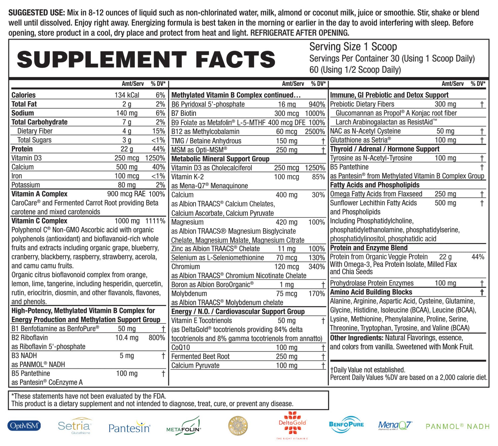 Restore Vanilla Veggie Protein | Premium Plant-Based Protein - 100% Natural and Omega 3 Fusion, Including Pea Protein Isolate - Low Carb, Keto, Dairy Free - 30 Day Supply Dr. Tennant's Dr. Tennant's uk supplements