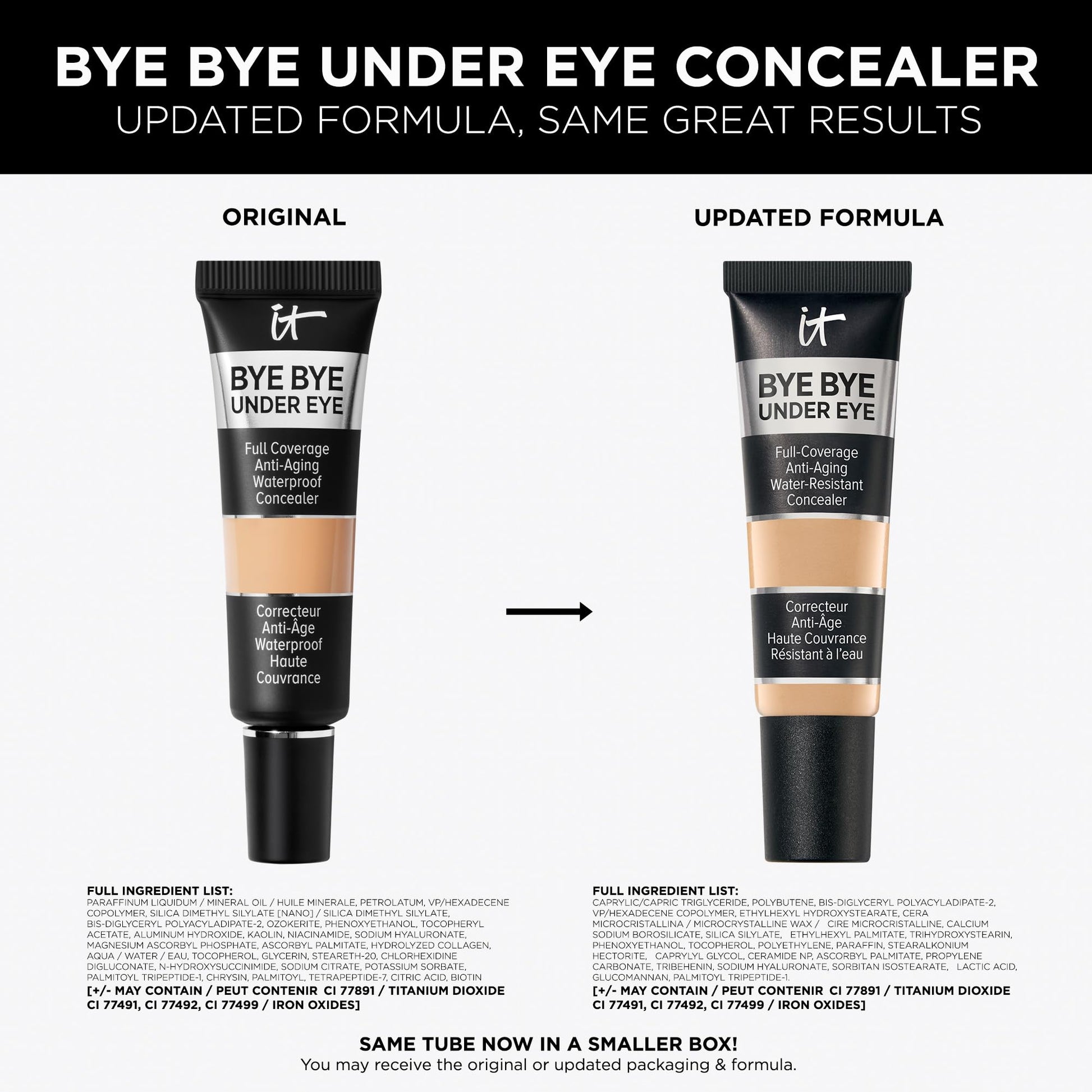 IT Cosmetics Bye Bye Under Eye Concealer (Light Nude) - Water-Resistant, Full Coverage Brightening Concealer For Dark Circles, Fine Lines, Redness & Discoloration, Anti-Aging, 24H Wear - 0.4 fl oz IT Cosmetics uk supplements