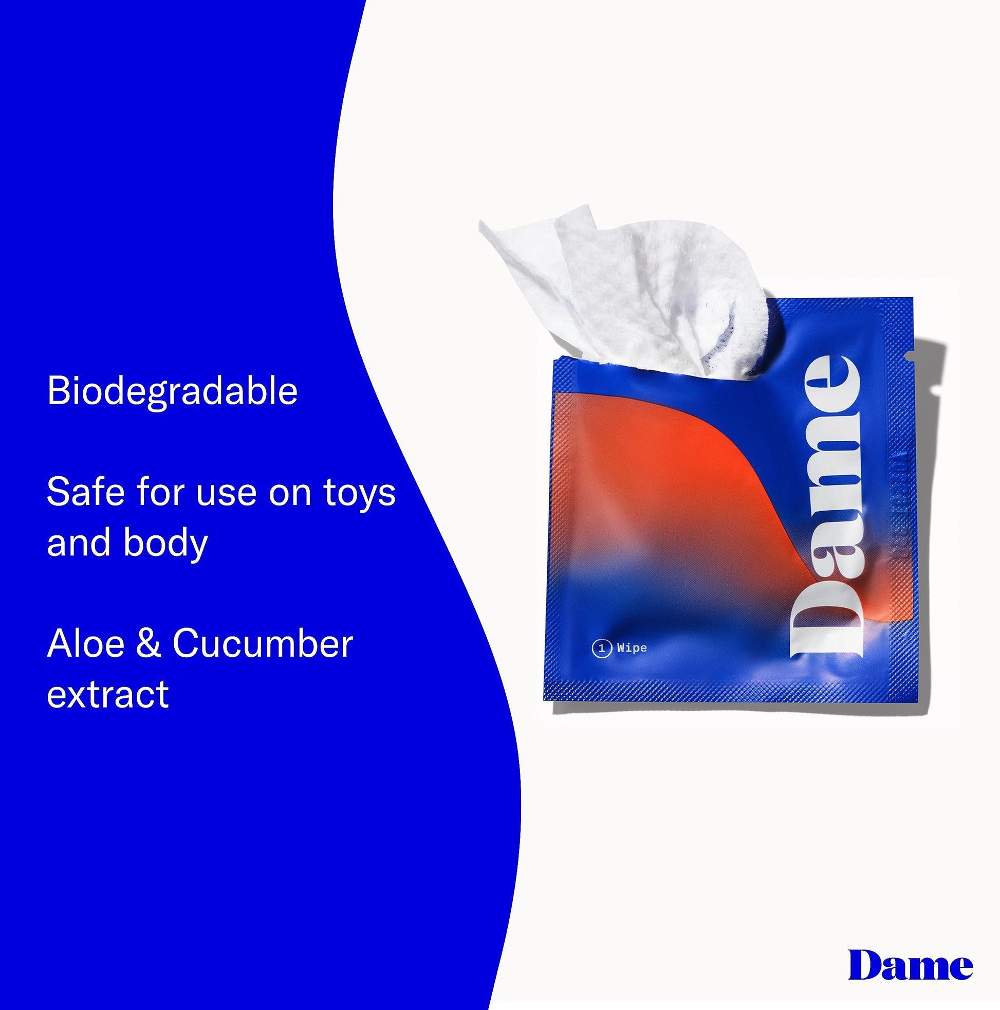 Dame Products Body Wipes - Cleansing and Nourishing - pH-Balanced Formulated with Aloe Dame Products uk supplements