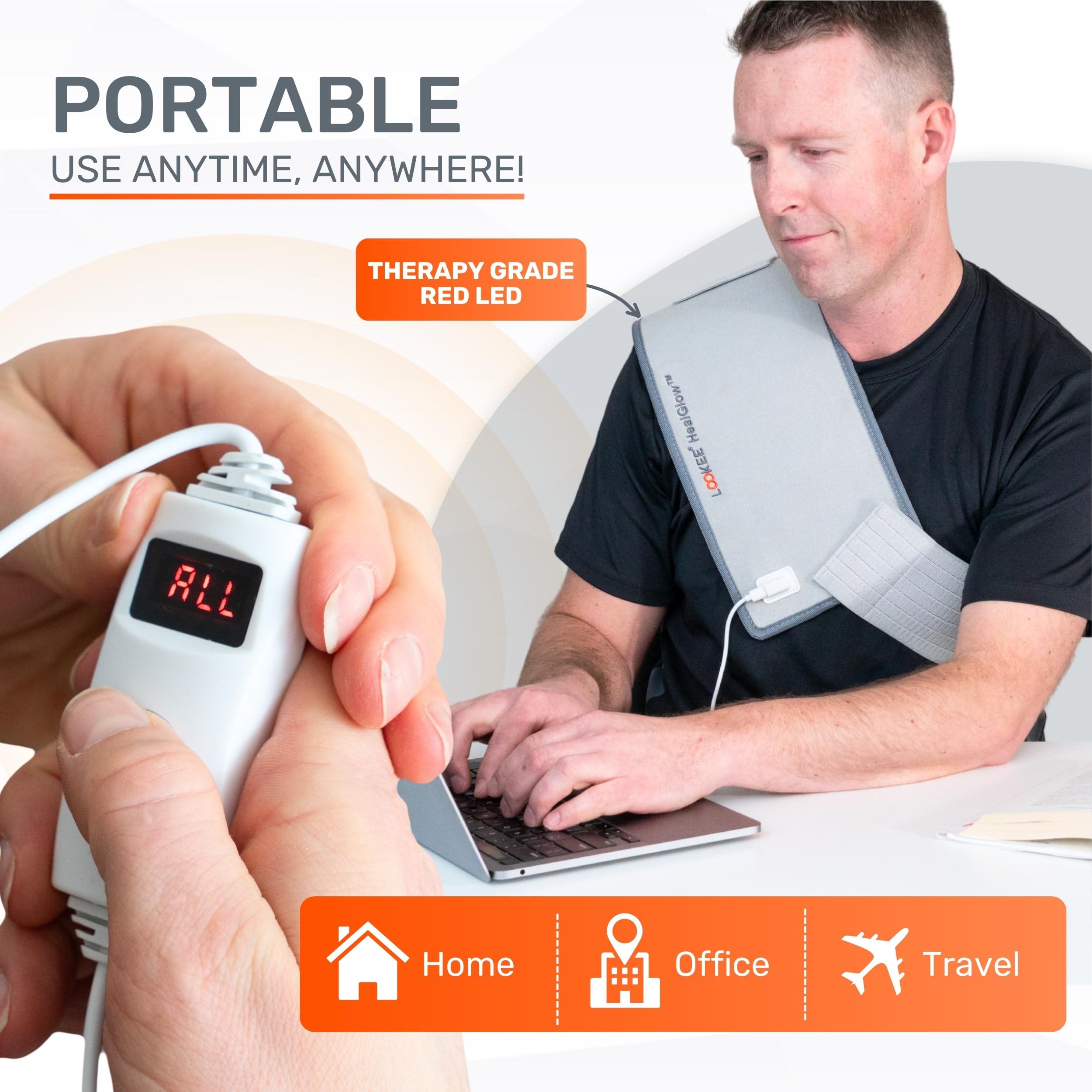 LOOKEE HealGlow Pro Medical Infrared & Red-Light Therapy Belt - LED Technology - 60W Powerful LOOKEE uk supplements