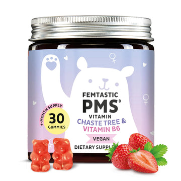 PMS Support Supplement for Women. Menstrual Relief Gummies to Target Hormonal Breakouts, Bloating, Period Cramps, & Mood Swings. Bears with Benefits uk supplements