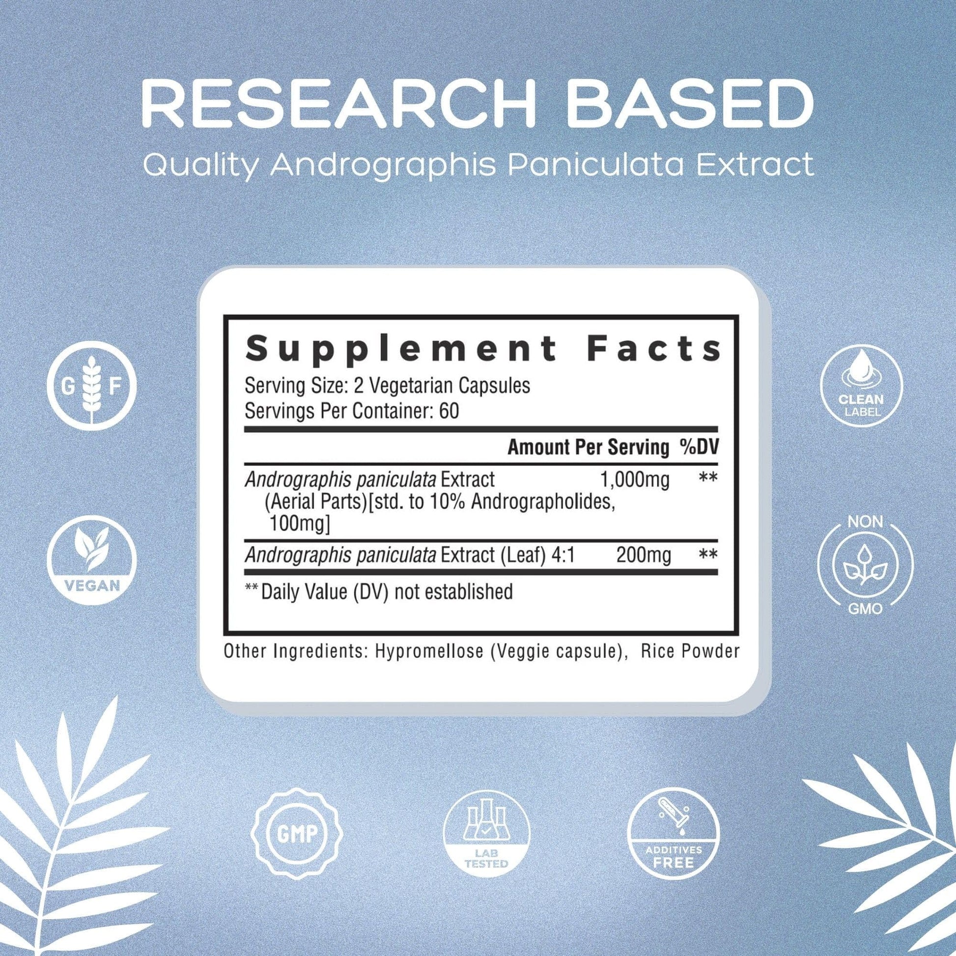 Palmara Health Premium Andrographis Paniculata Extract 1,200mg with 100mg Andrographolides Vegan Capsules for Immune & Digestive Support, Non-GMO, Gluten Free, Herbal Dietary Supplement Palmara Health uk supplements