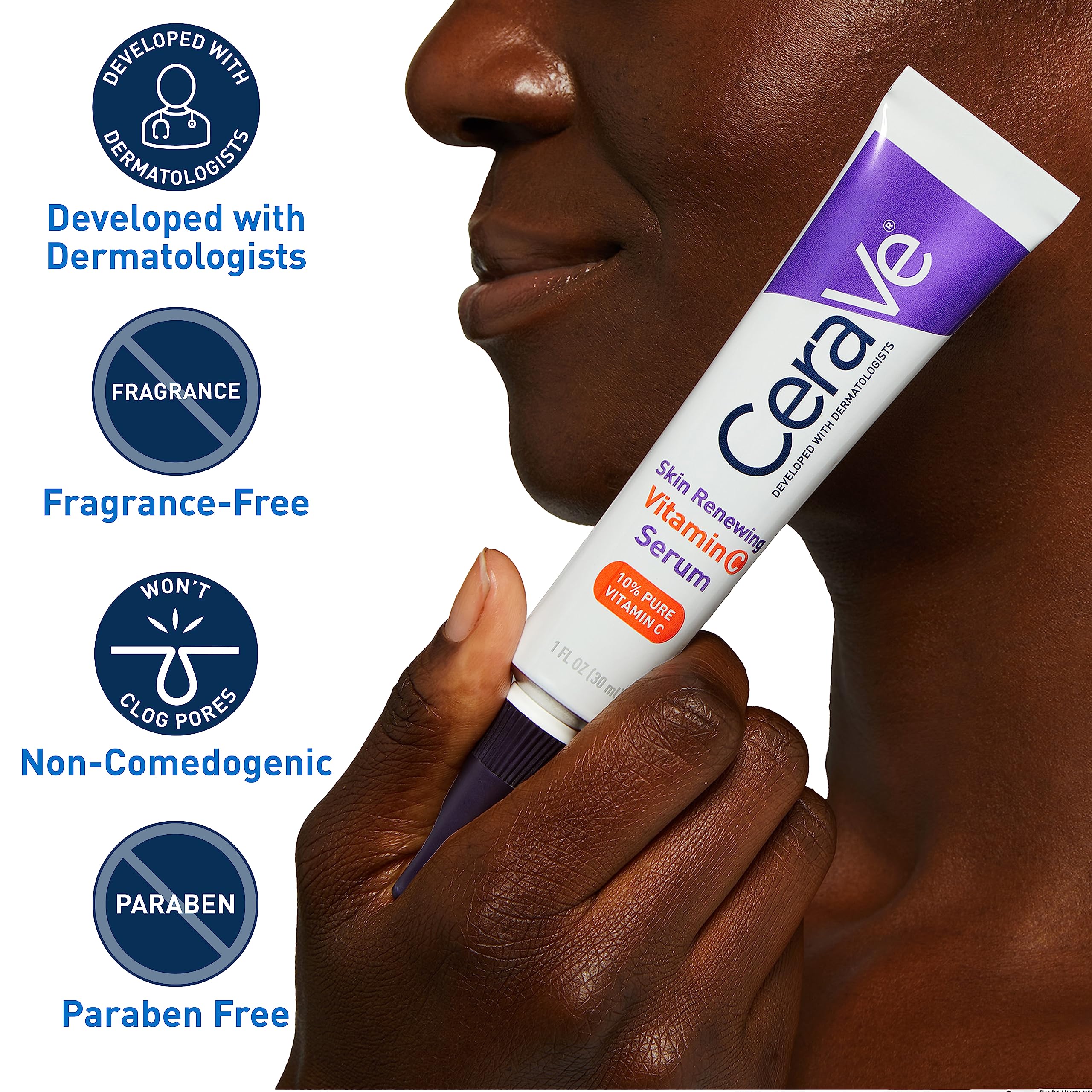 CeraVe Vitamin C Serum with Hyaluronic Acid | Skin Brightening Serum for Face CeraVe uk supplements