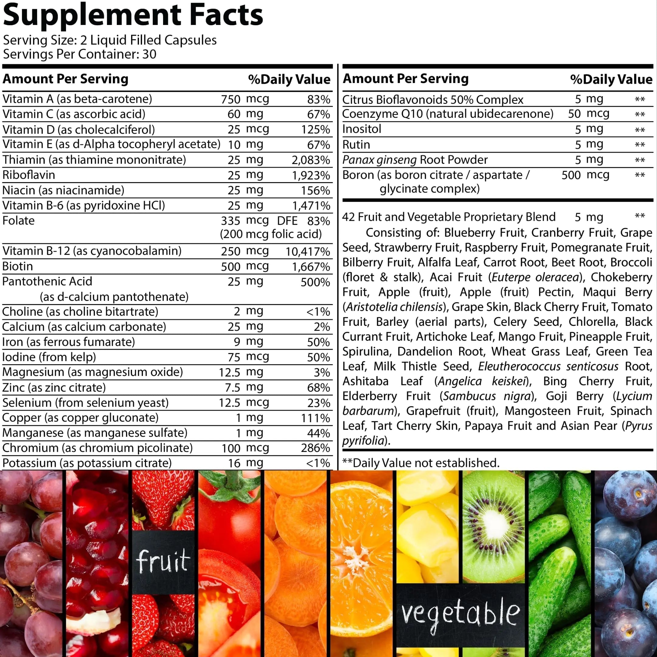 Iman Vitamins Halal Complete Multivitamin Capsules for Adults Men & Women | 42 Fruit & Vegetable Blend Iman Vitamins uk supplements